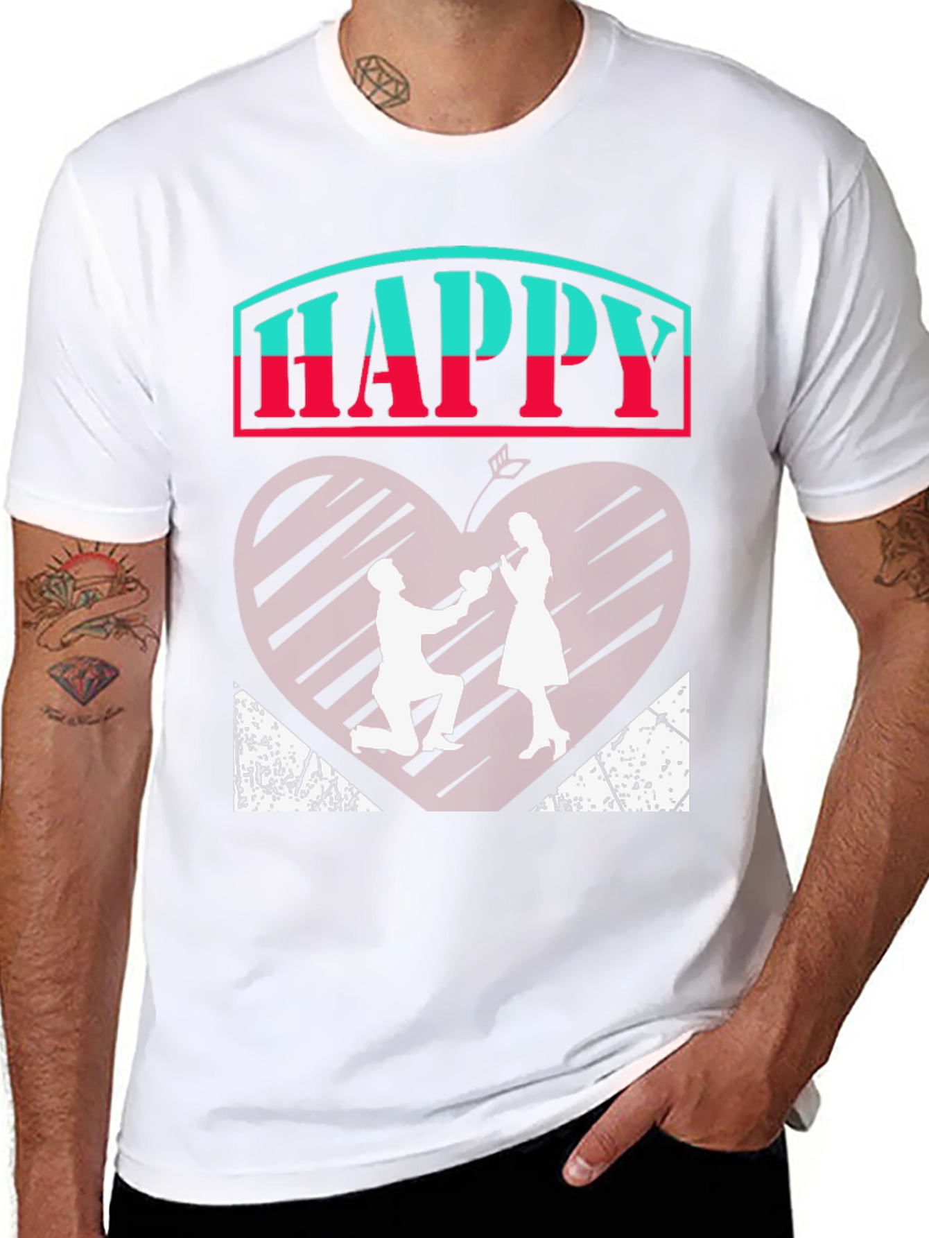 Happy Proposal Graphic Tee - Romantic Design