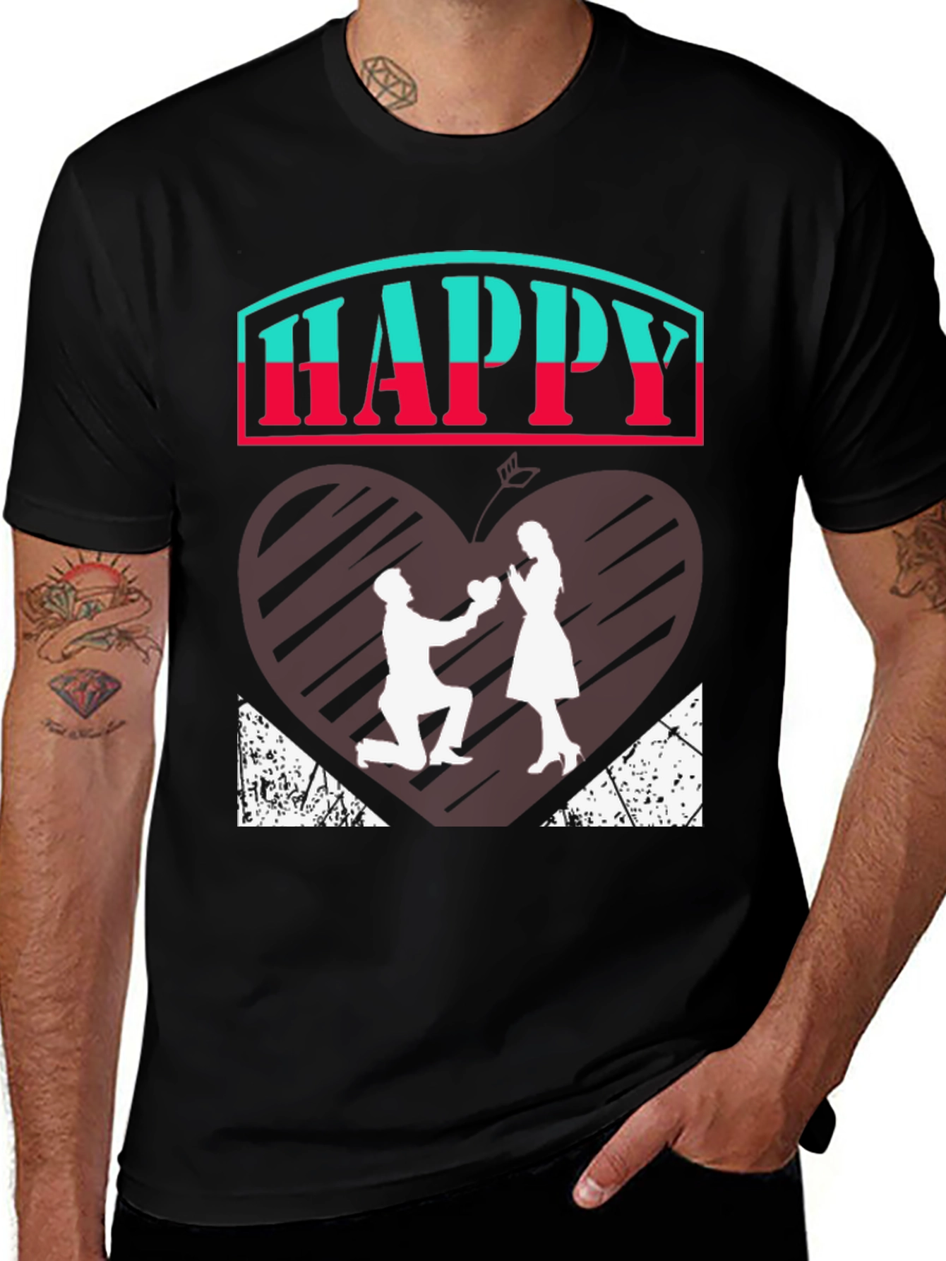 Happy Proposal Graphic Tee - Romantic Design