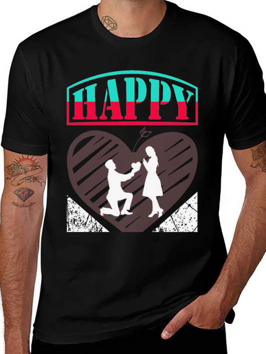 Happy Proposal Graphic Tee - Romantic Design