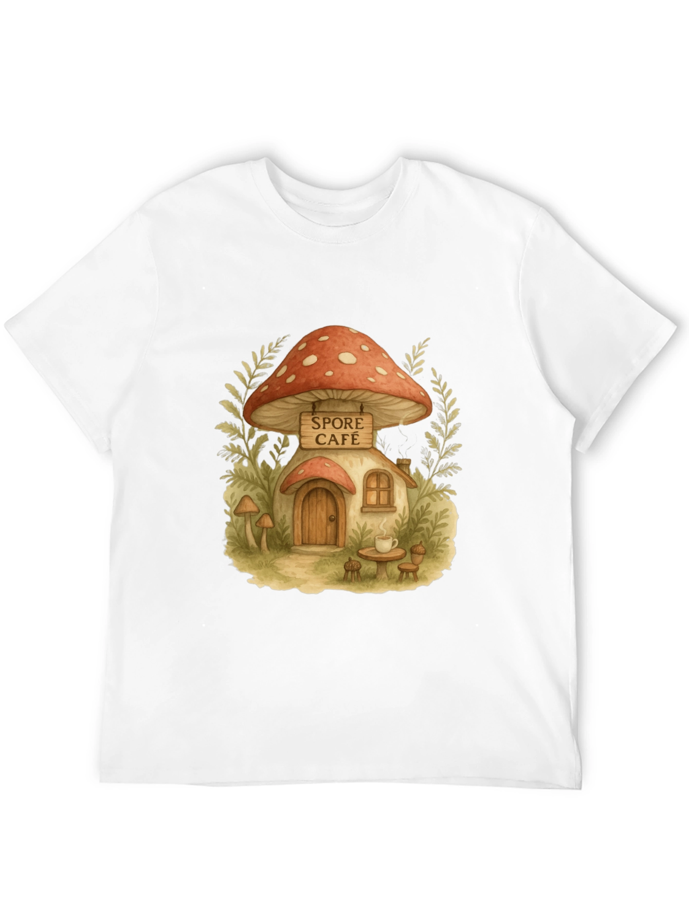 Spore Cafe Mushroom House Graphic Tee