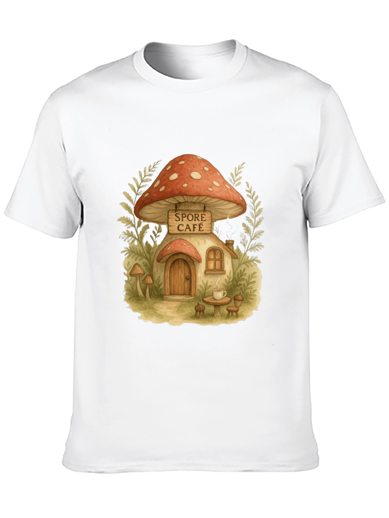 Spore Cafe Mushroom House Graphic Tee