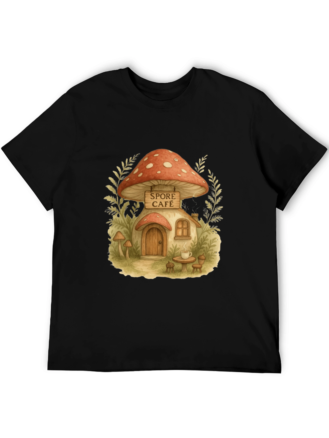 Spore Cafe Mushroom House Graphic Tee