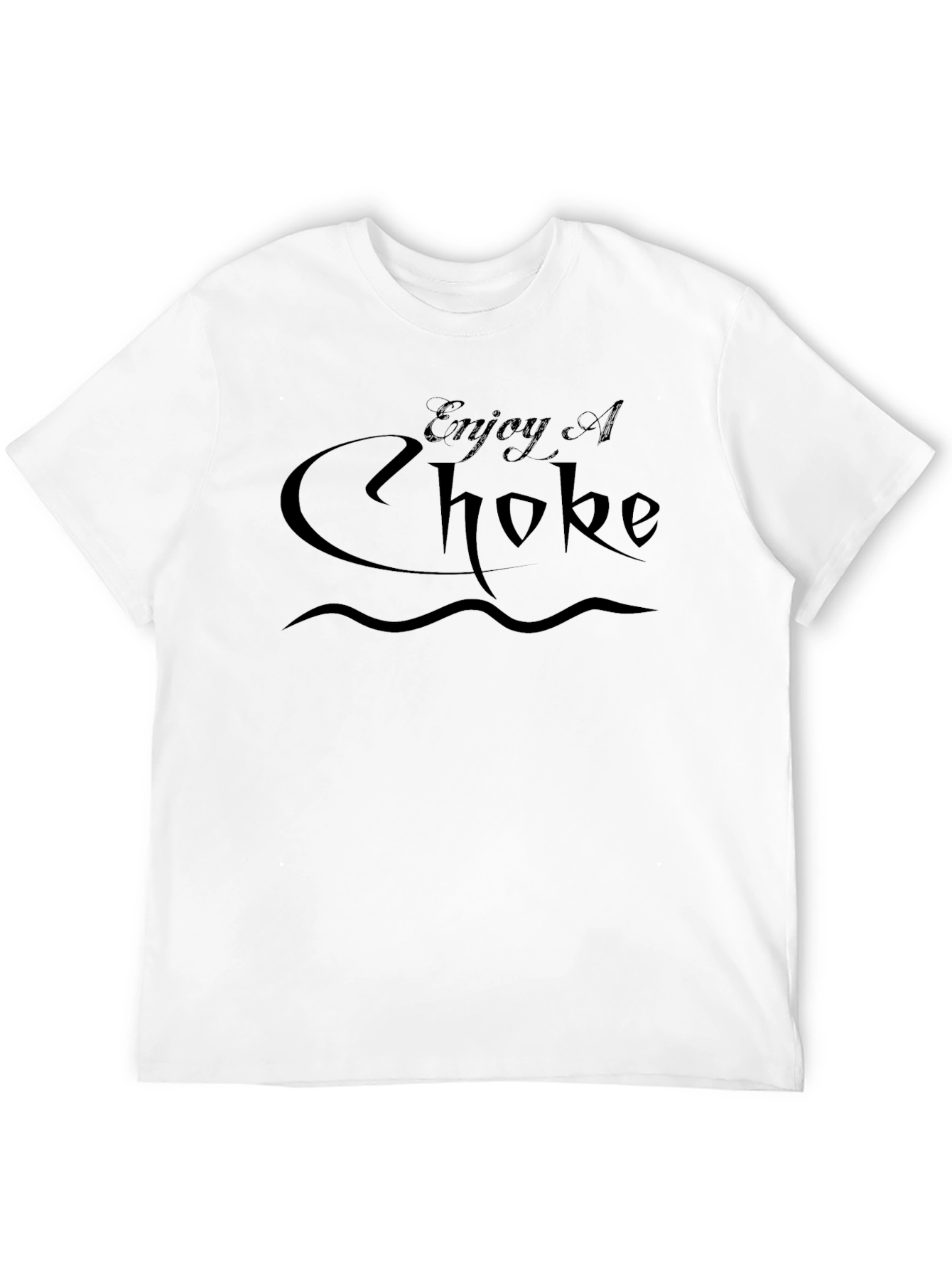Enjoy A Choke Black Graphic Tee
