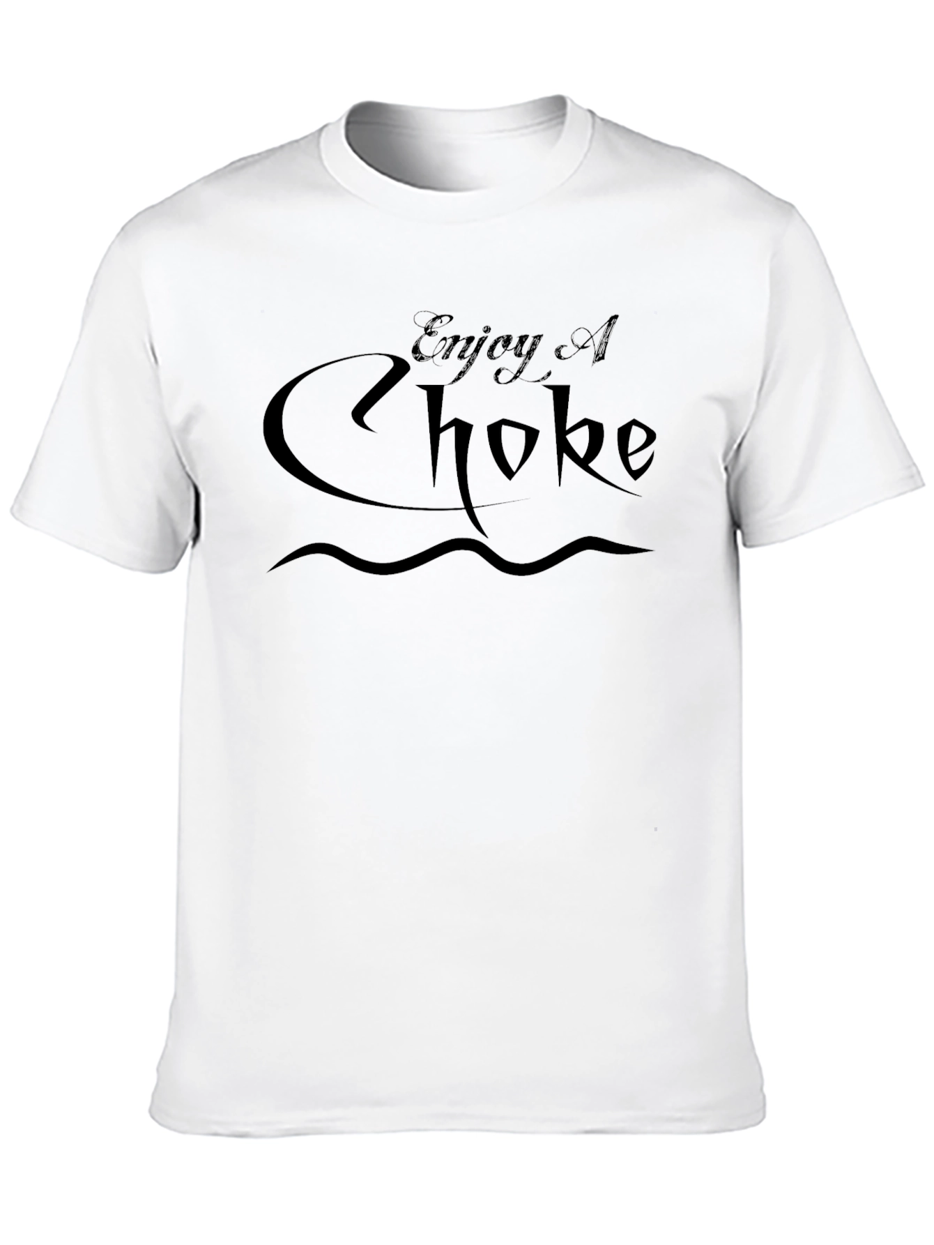 Enjoy A Choke Black Graphic Tee