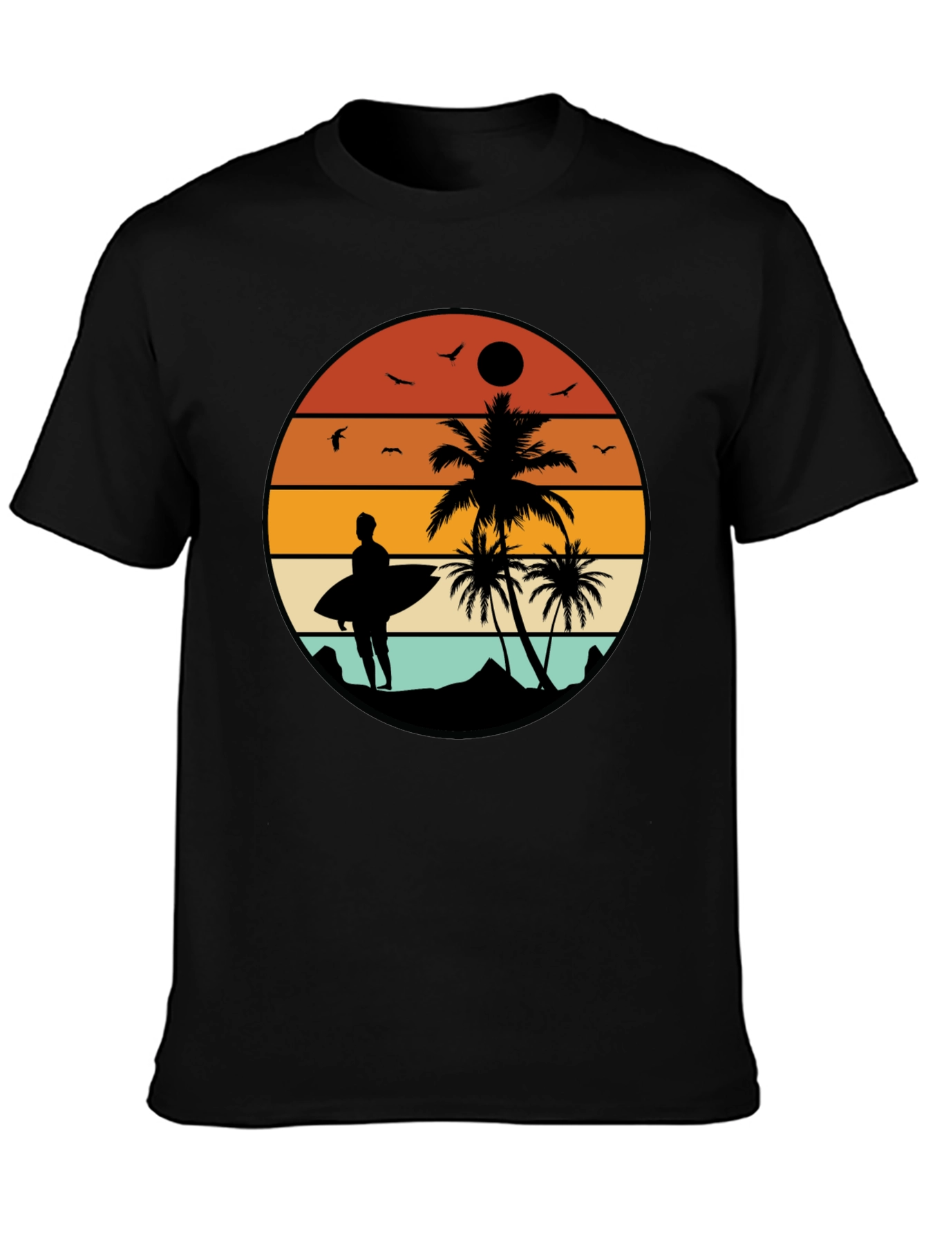 Retro Sunset Surfer T-Shirt