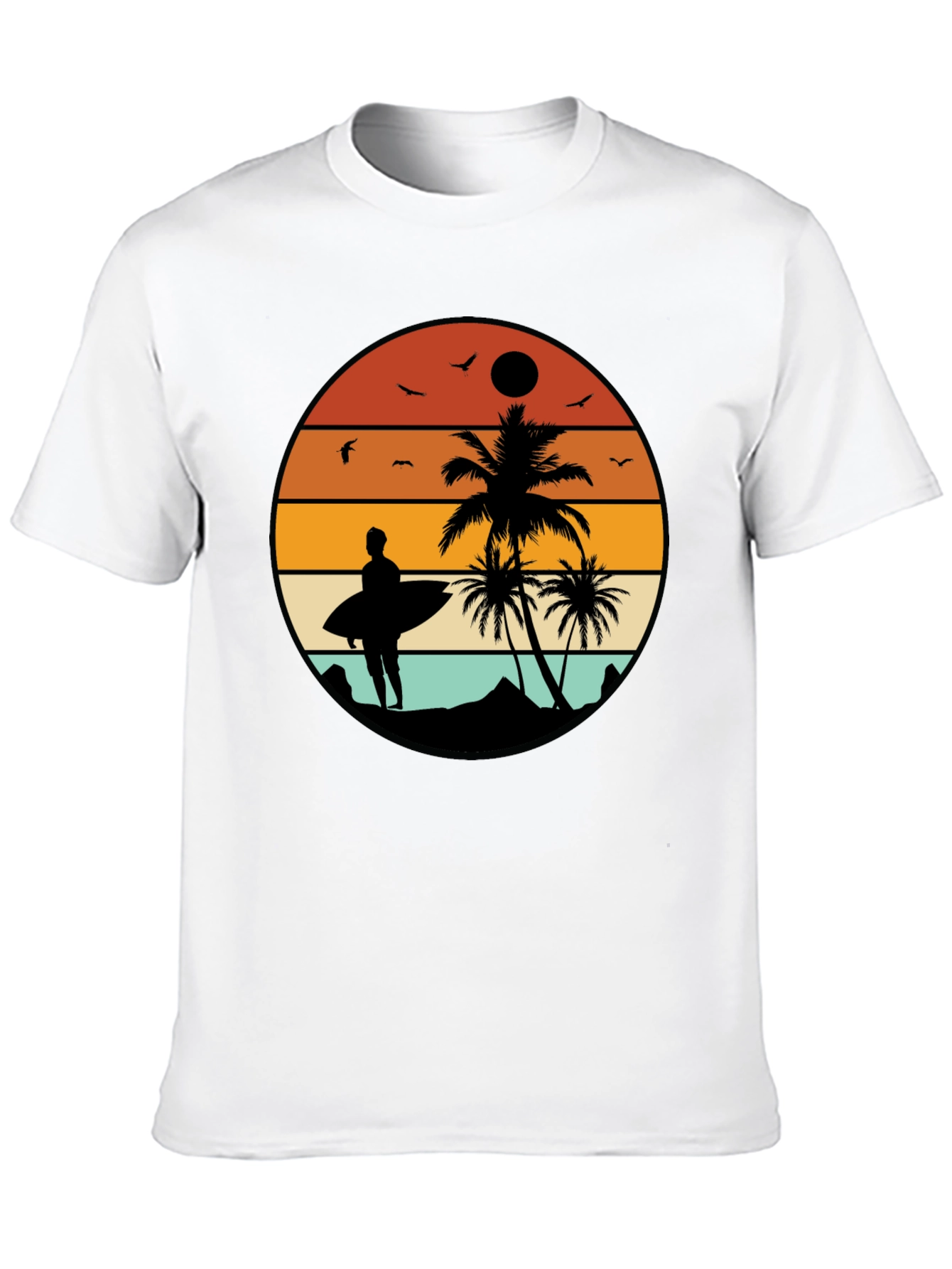 Retro Sunset Surfer T-Shirt