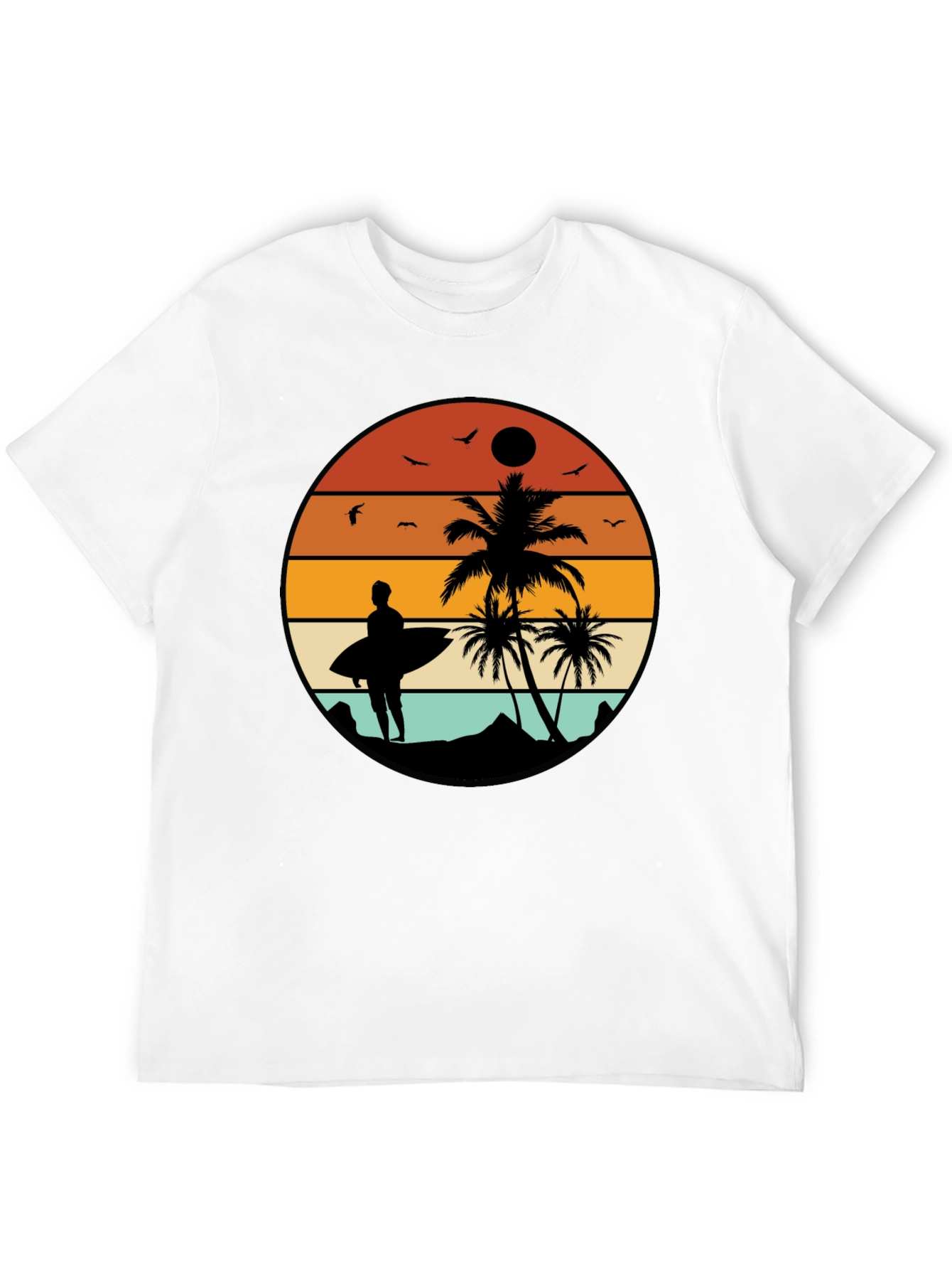 Retro Sunset Surfer T-Shirt