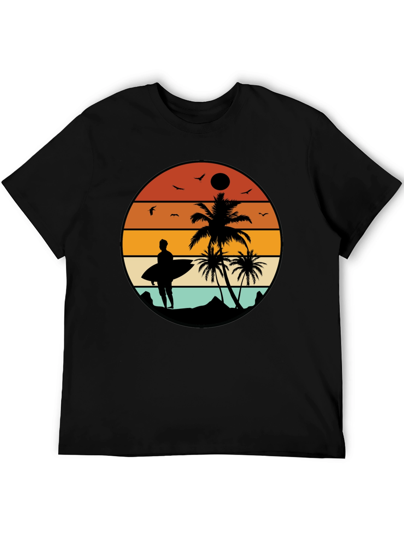 Retro Sunset Surfer T-Shirt