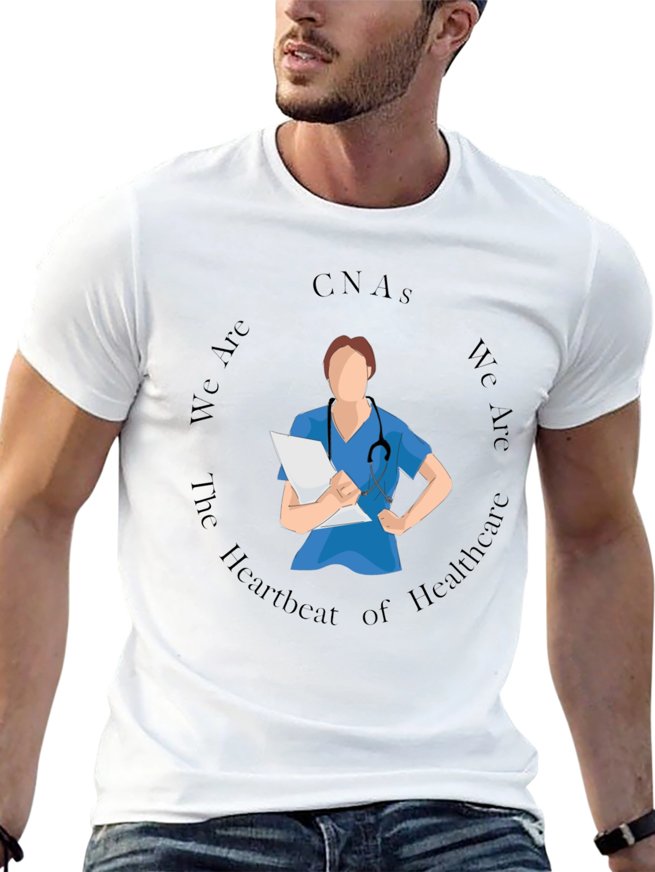 CNAs Heartbeat of Healthcare Graphic T-Shirt