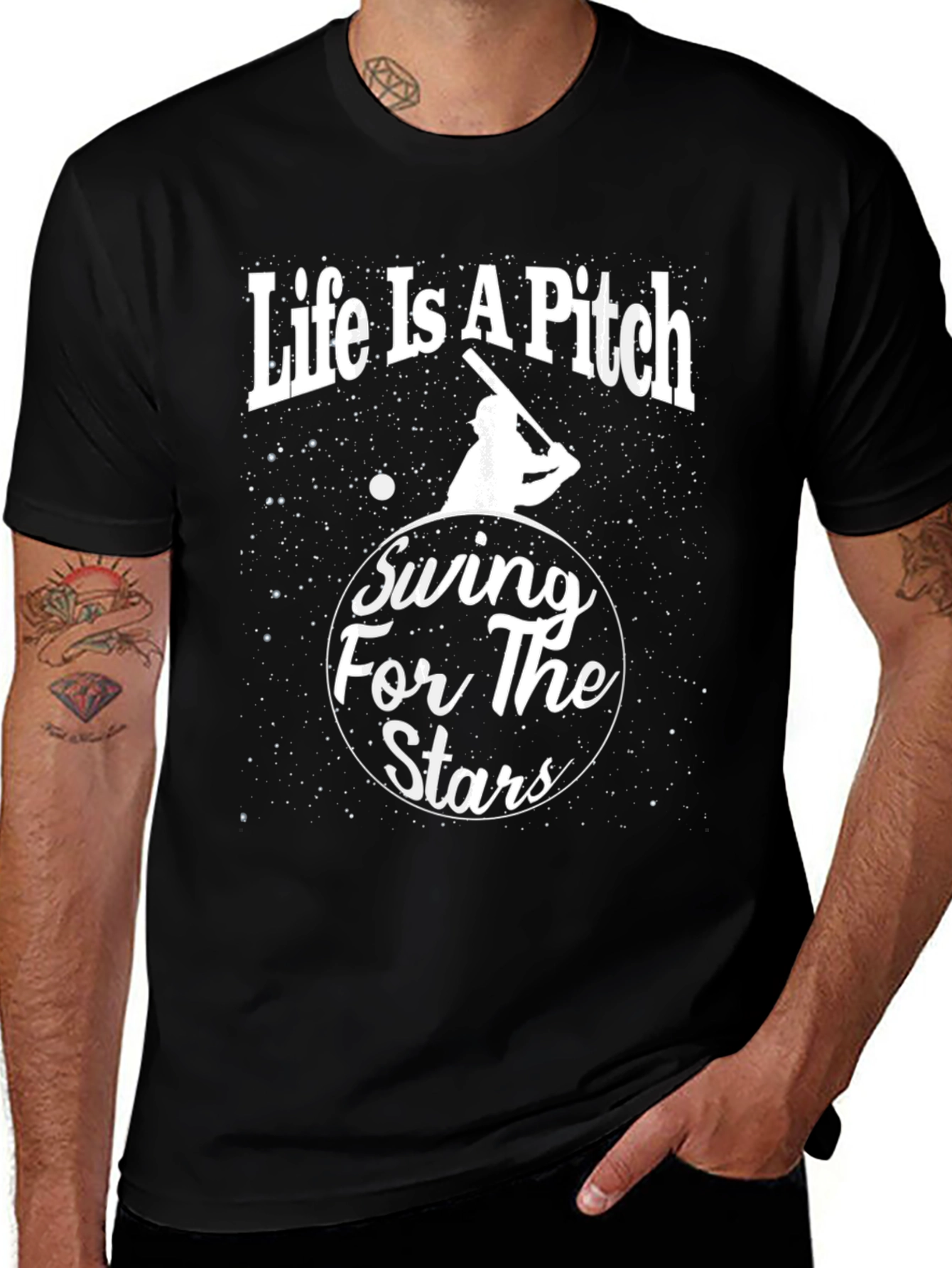 Life Is a Pitch Graphic T-Shirt