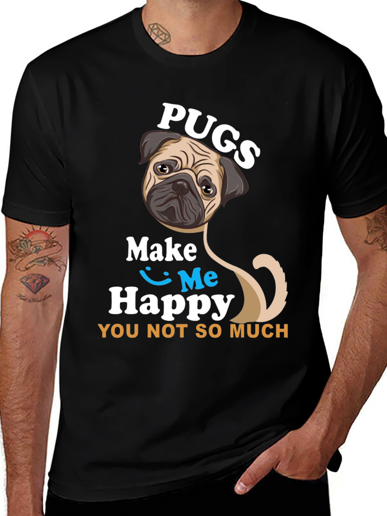 Pugs Make Me Happy T-Shirt