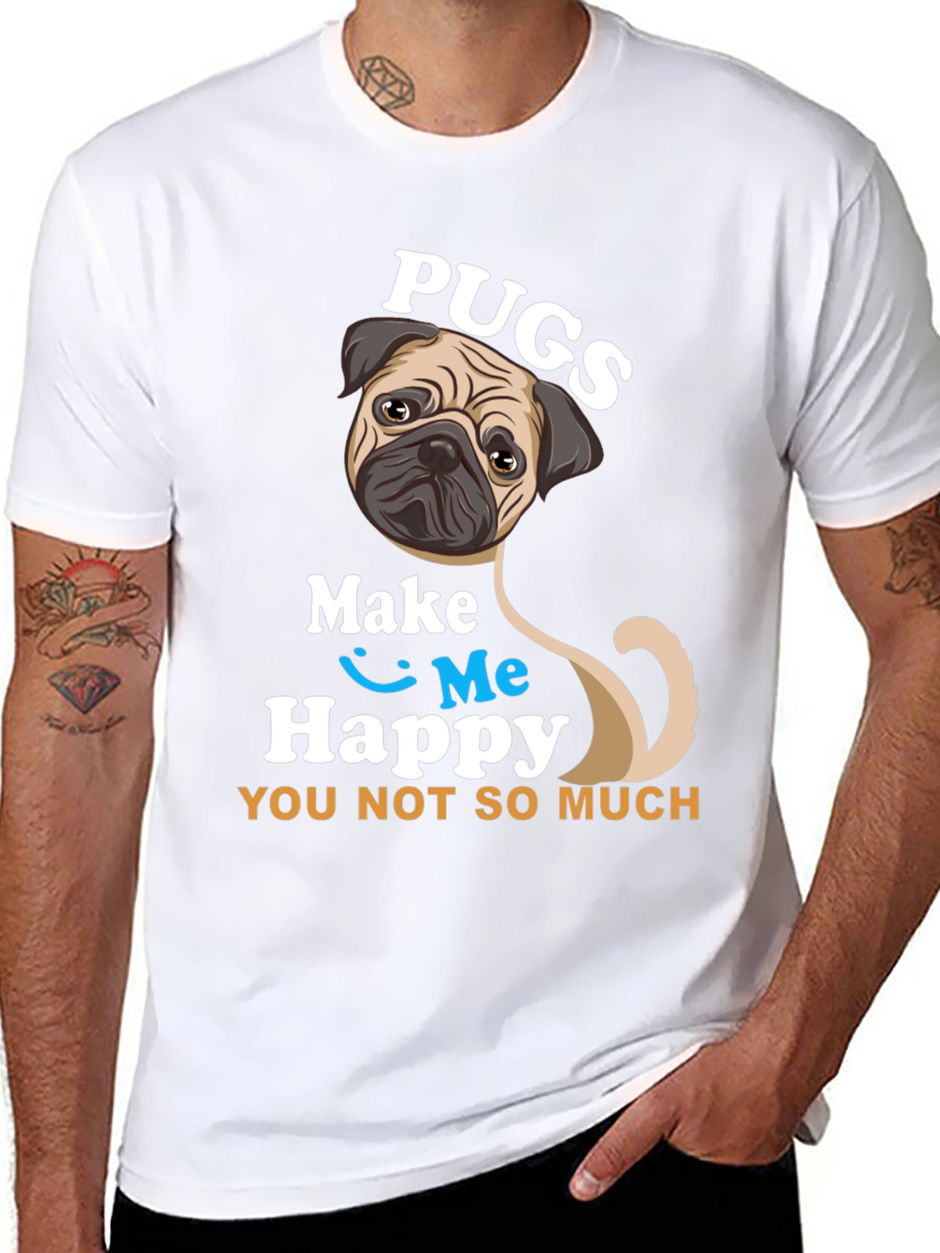 Pugs Make Me Happy T-Shirt