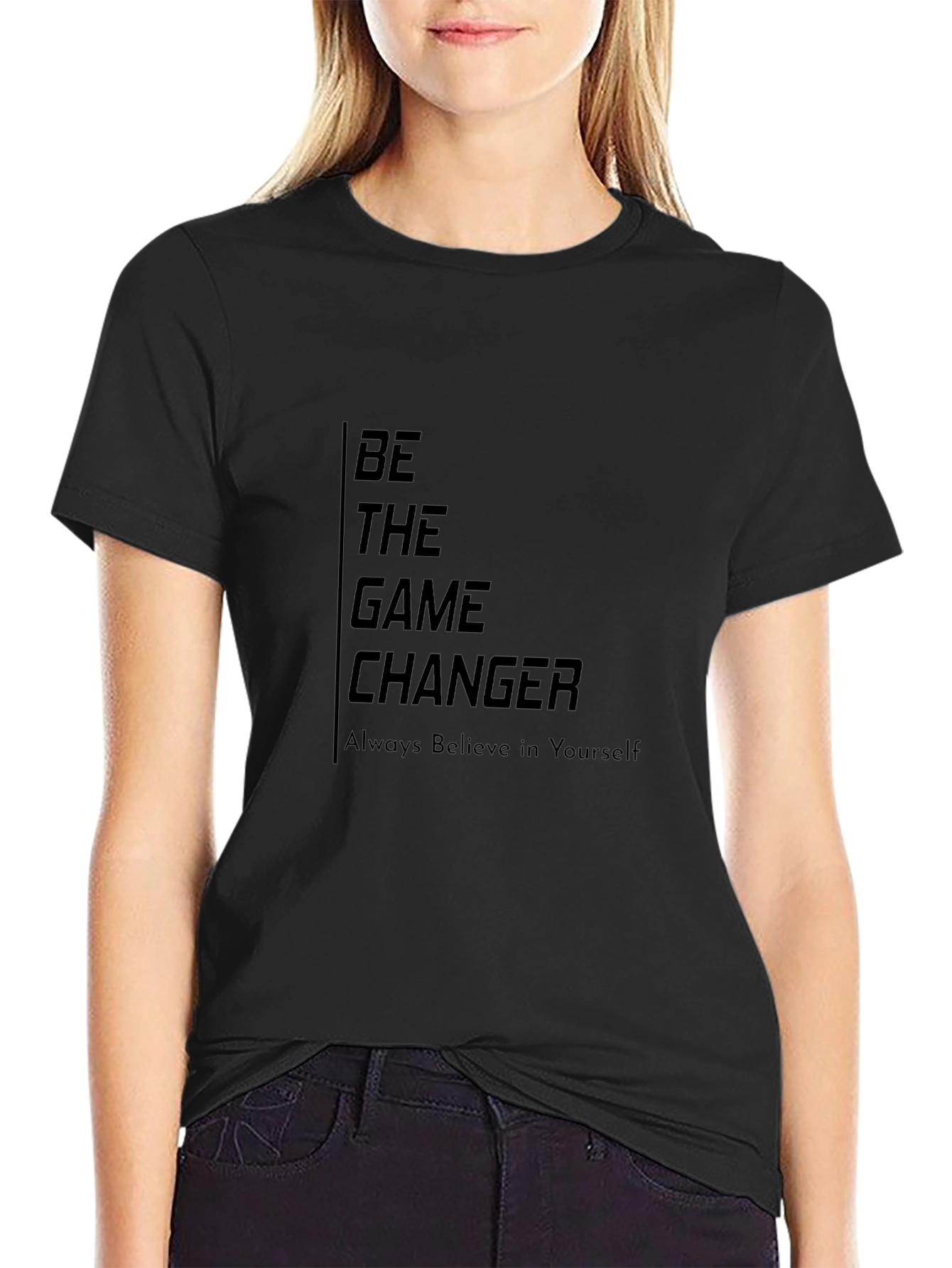 Be The Game Changer Graphic Tee - Black