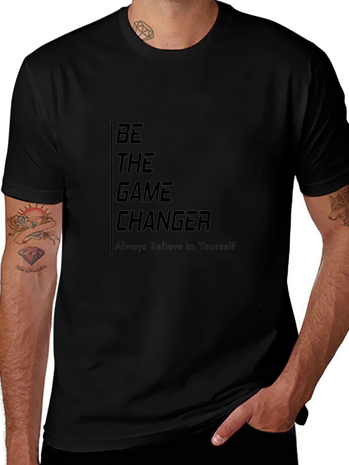 Be The Game Changer Graphic Tee - Black