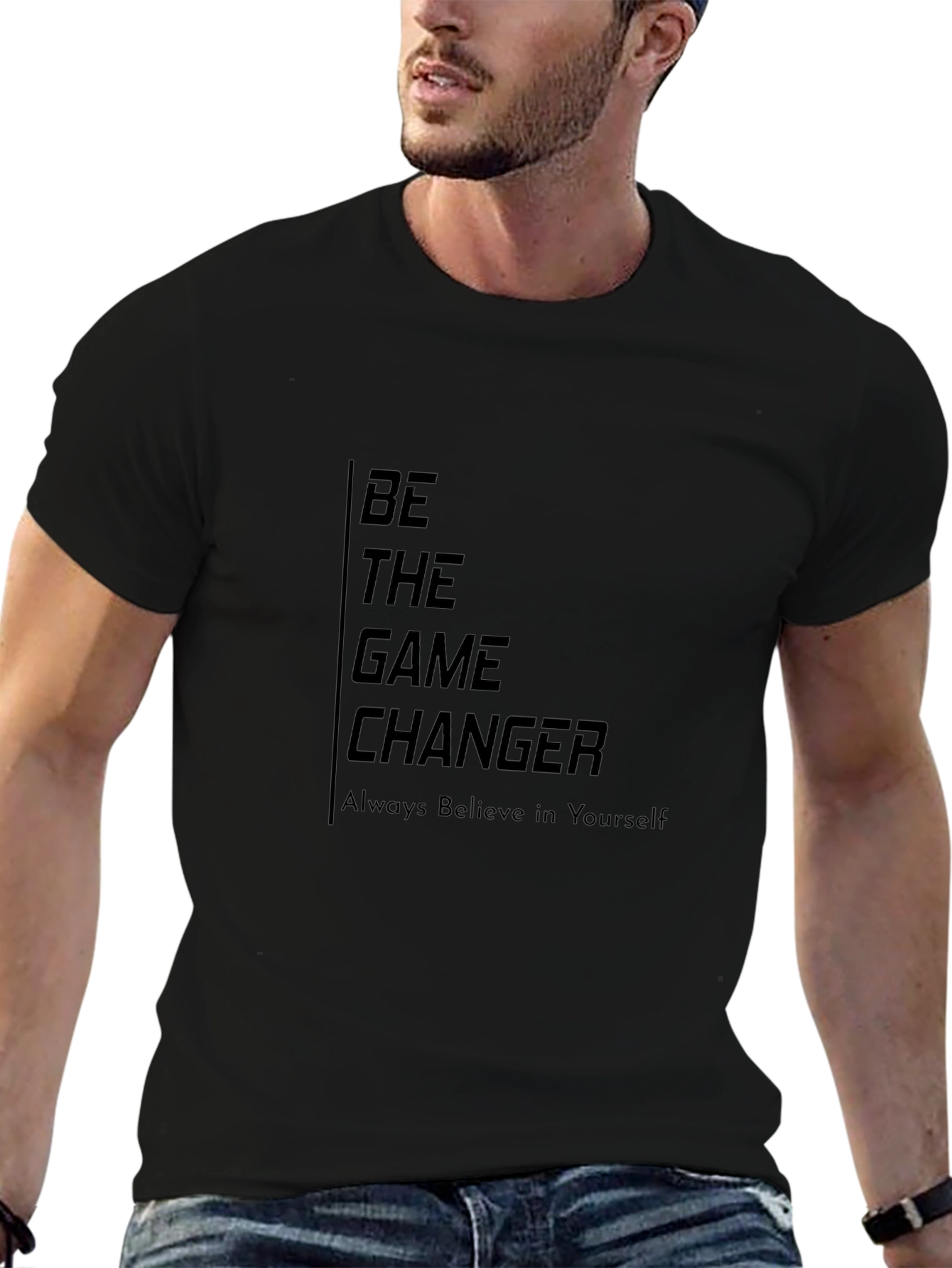 Be The Game Changer Graphic Tee - Black