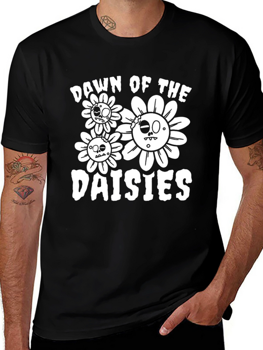 Dawn of the Daisies Graphic Tee - Black