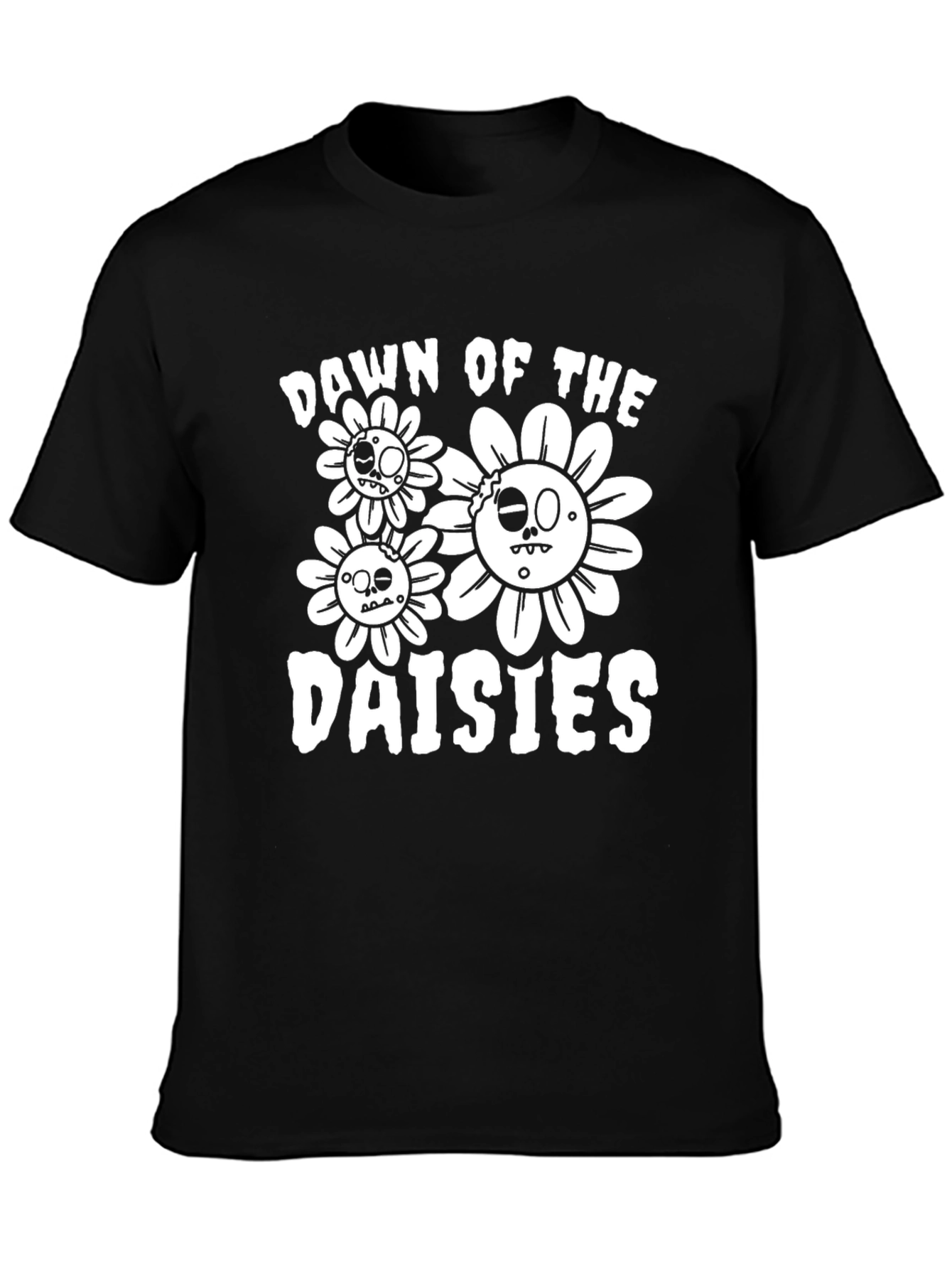 Dawn of the Daisies Graphic Tee - Black