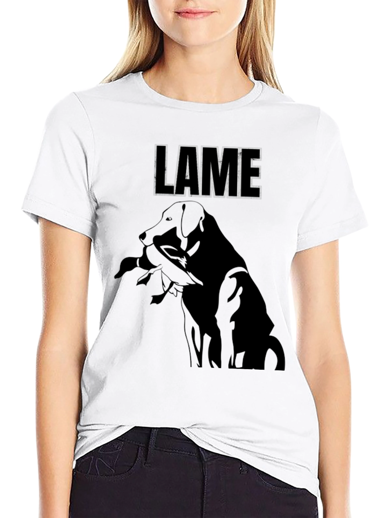 LAME Dog Graphic Black T-Shirt