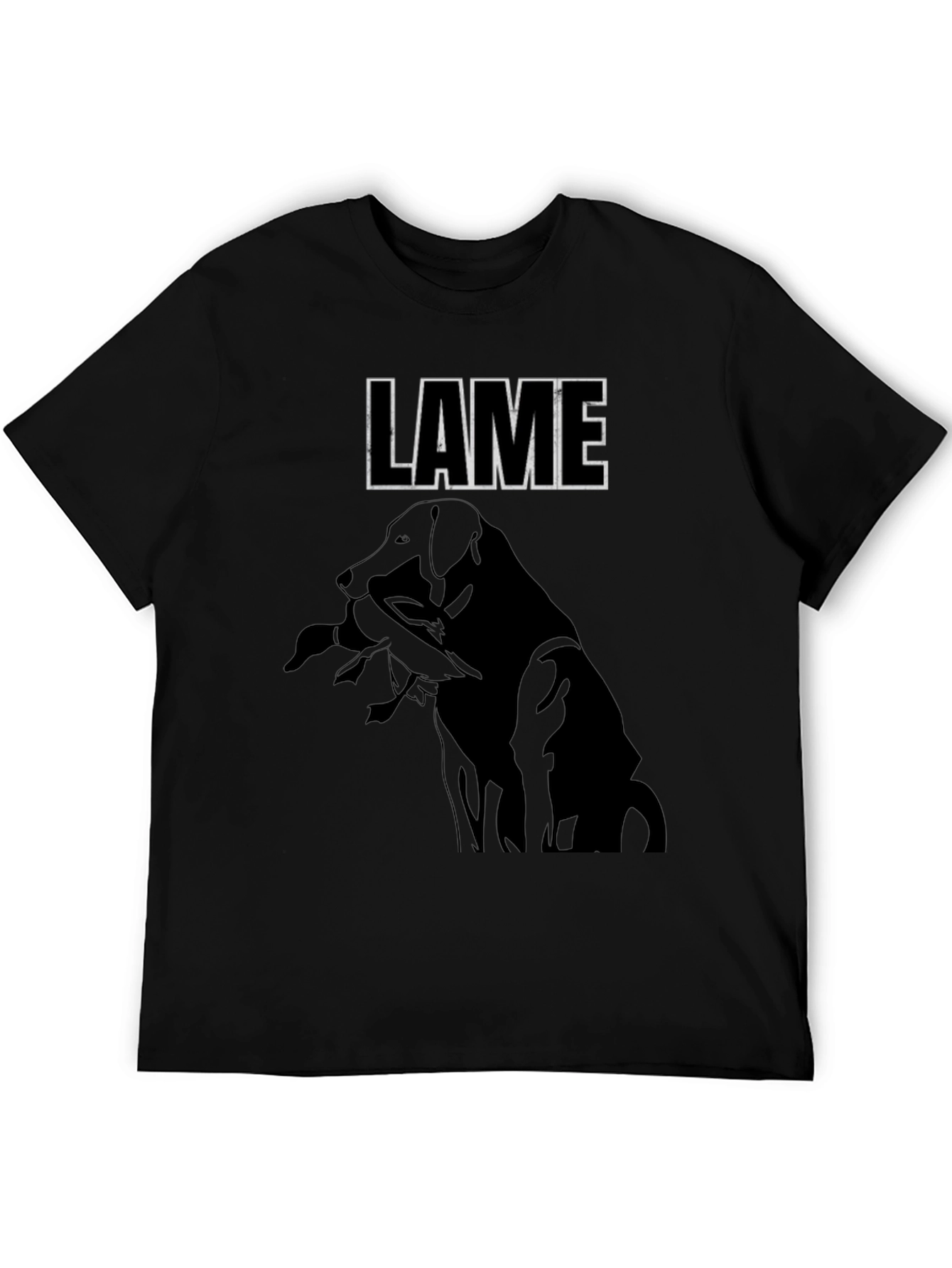 LAME Dog Graphic Black T-Shirt