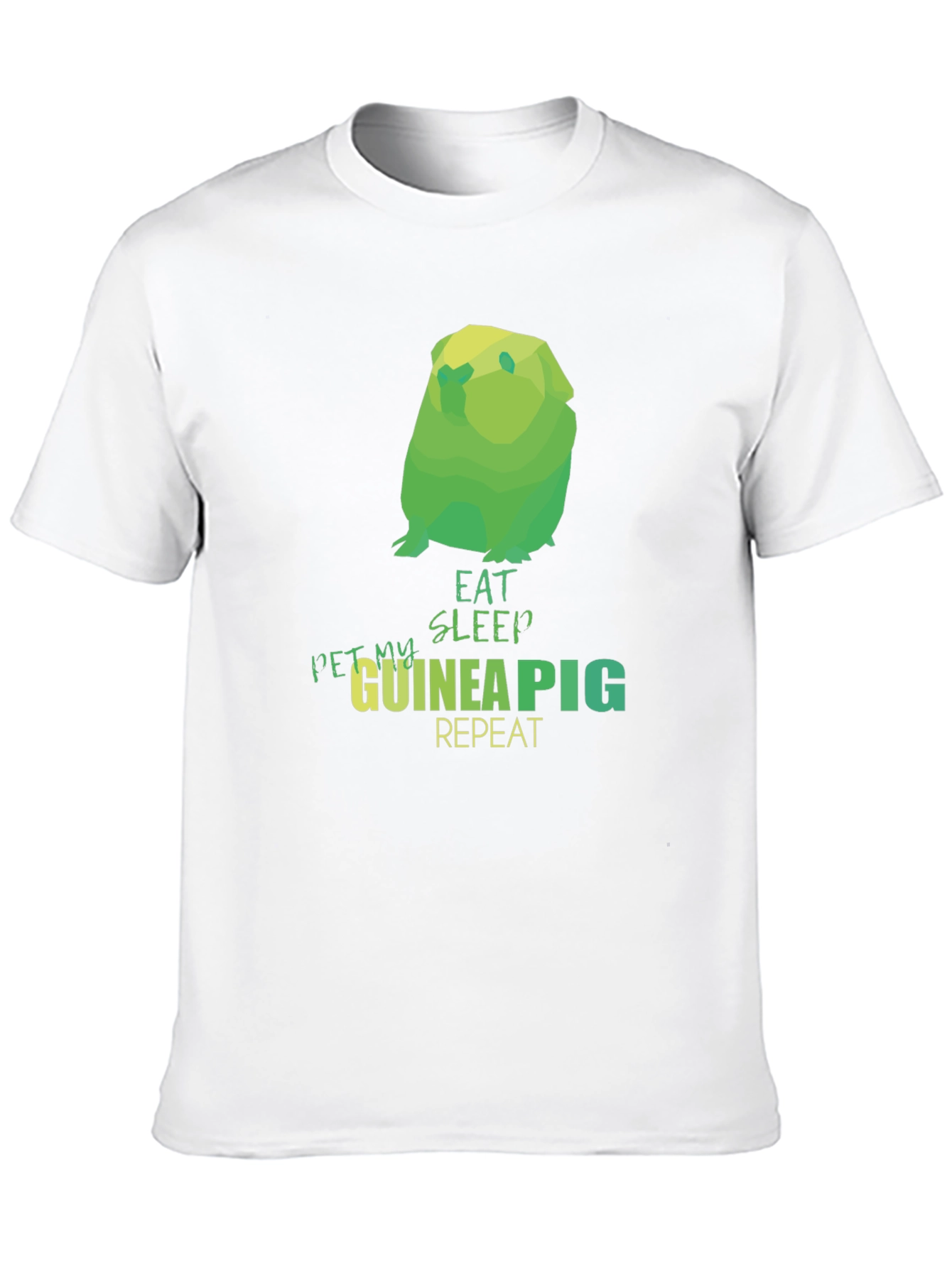 Eat Sleep Guinea Pig Repeat Black T-Shirt