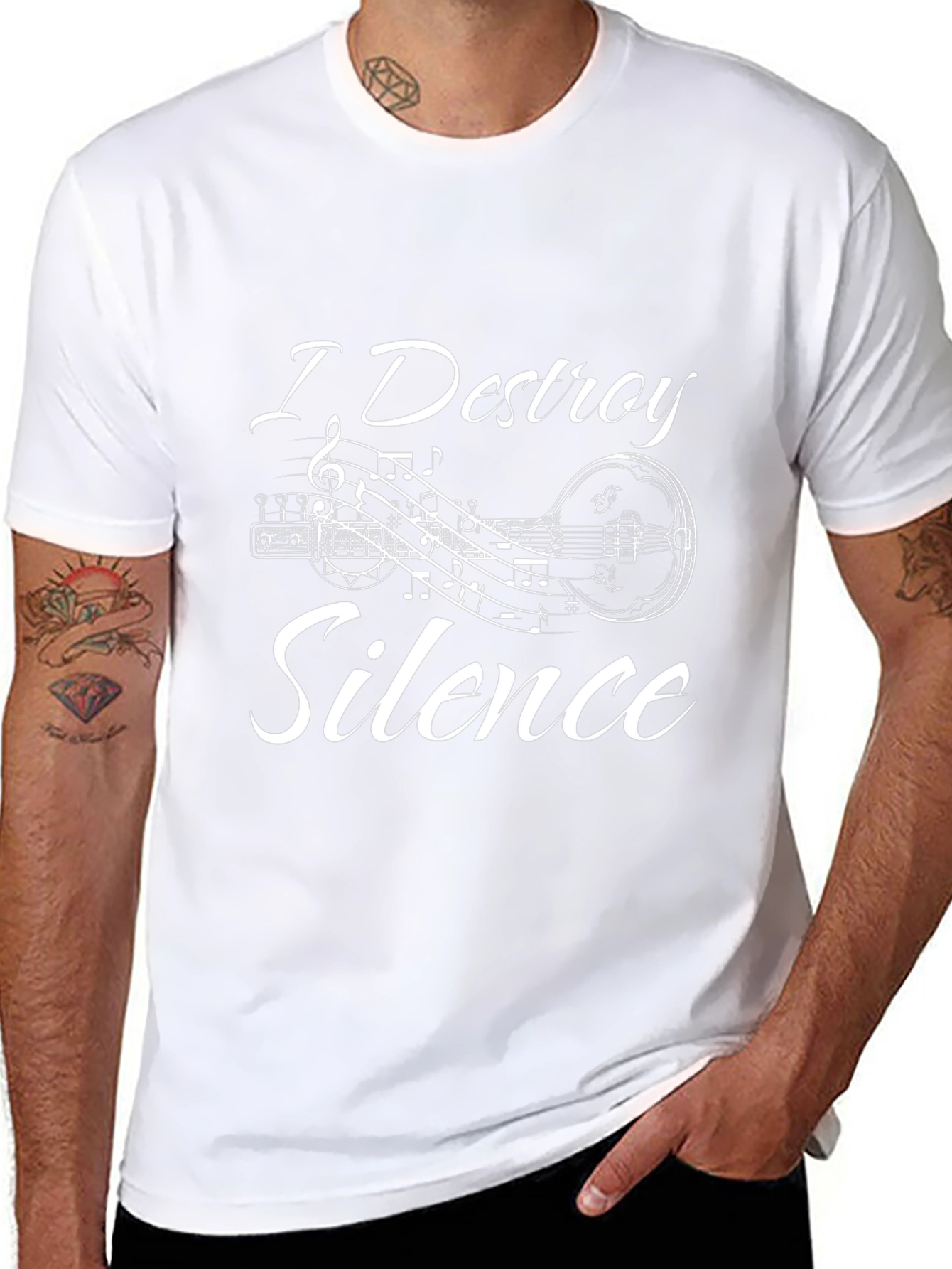 I Destroy Silence Music T-Shirt