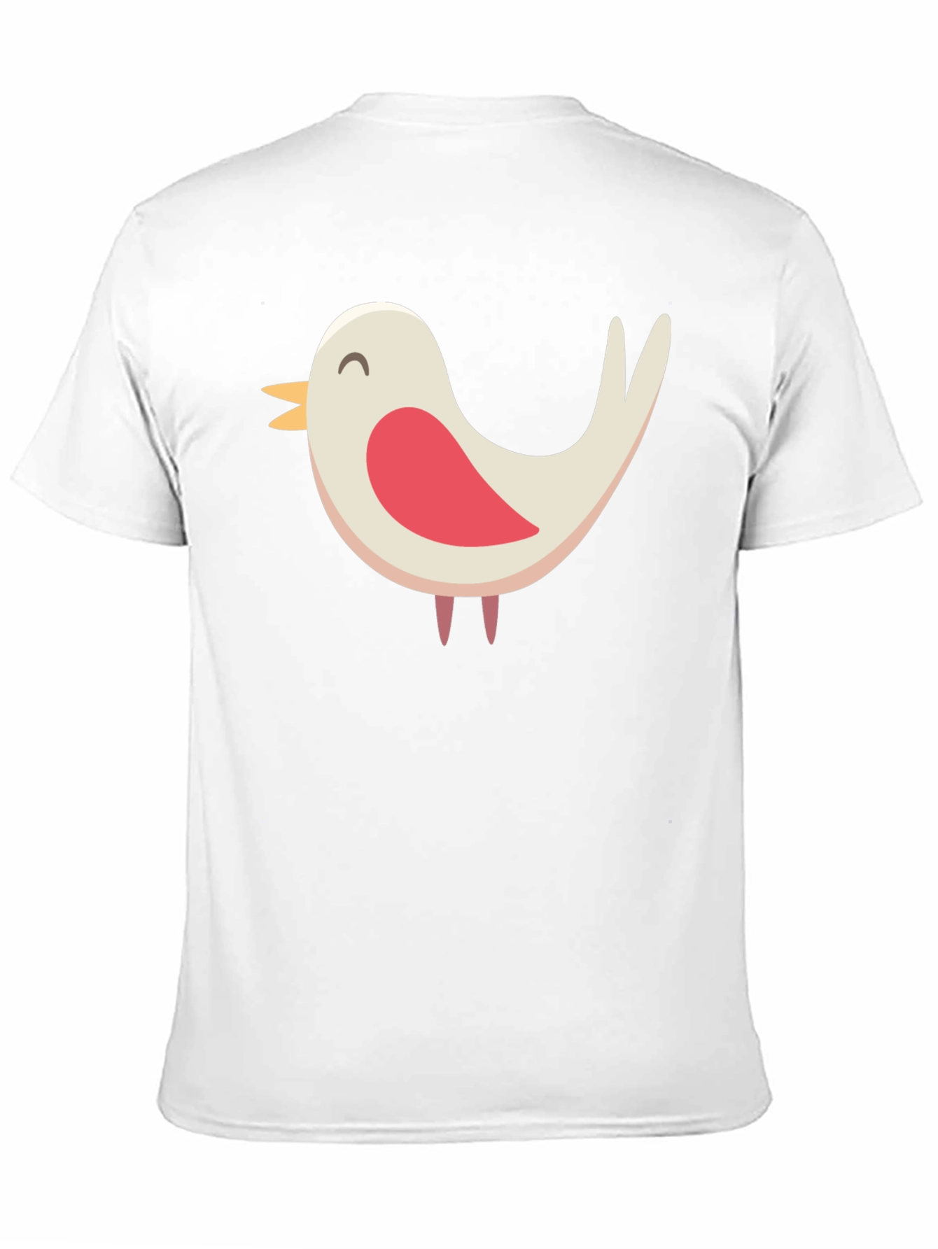Cute Bird Graphic Tee - Black Cotton Blend Shirt