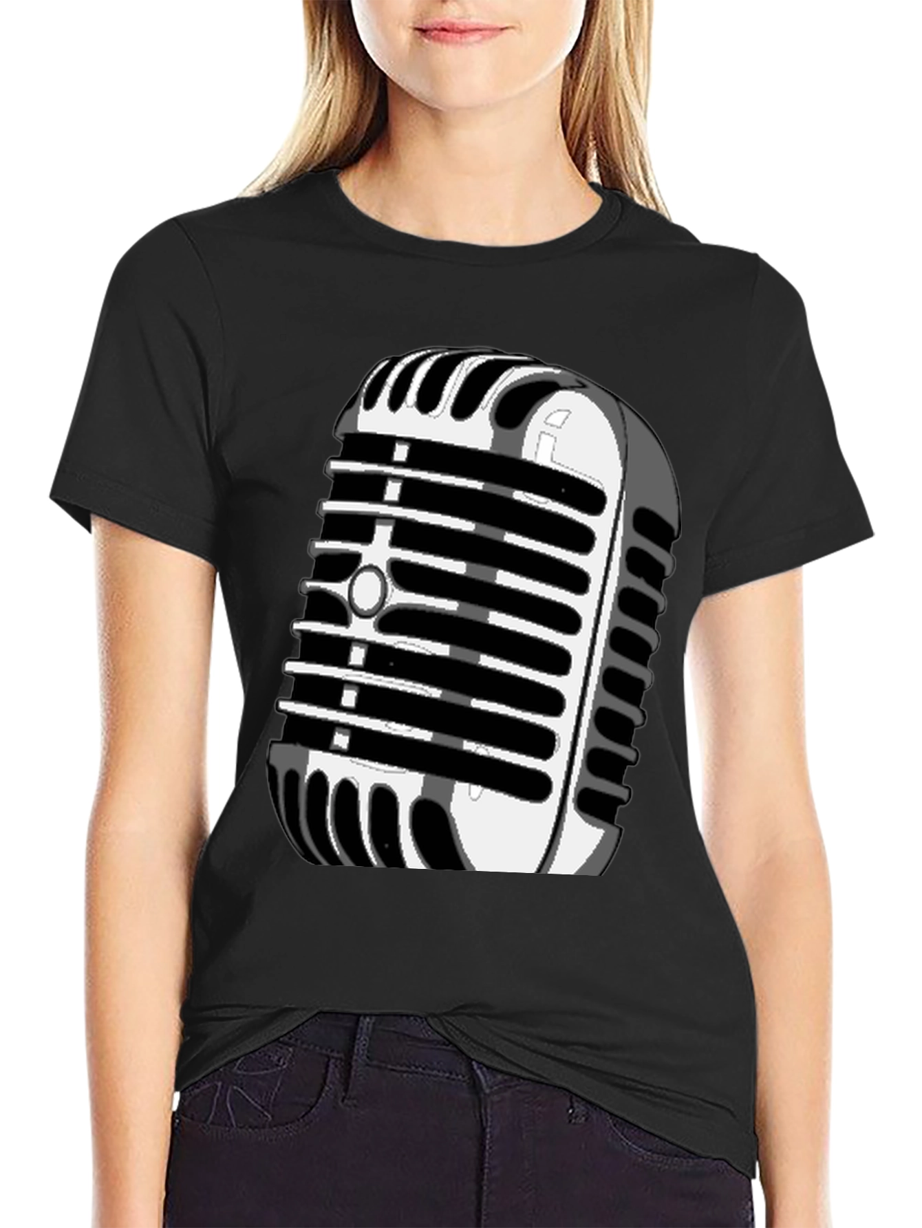 Retro Microphone Graphic T-Shirt