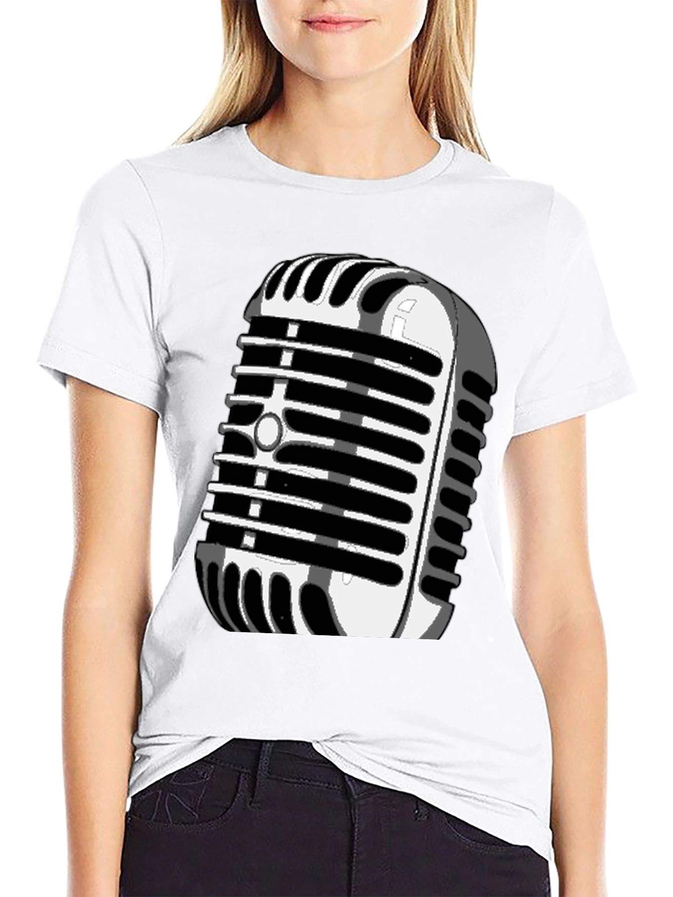 Retro Microphone Graphic T-Shirt