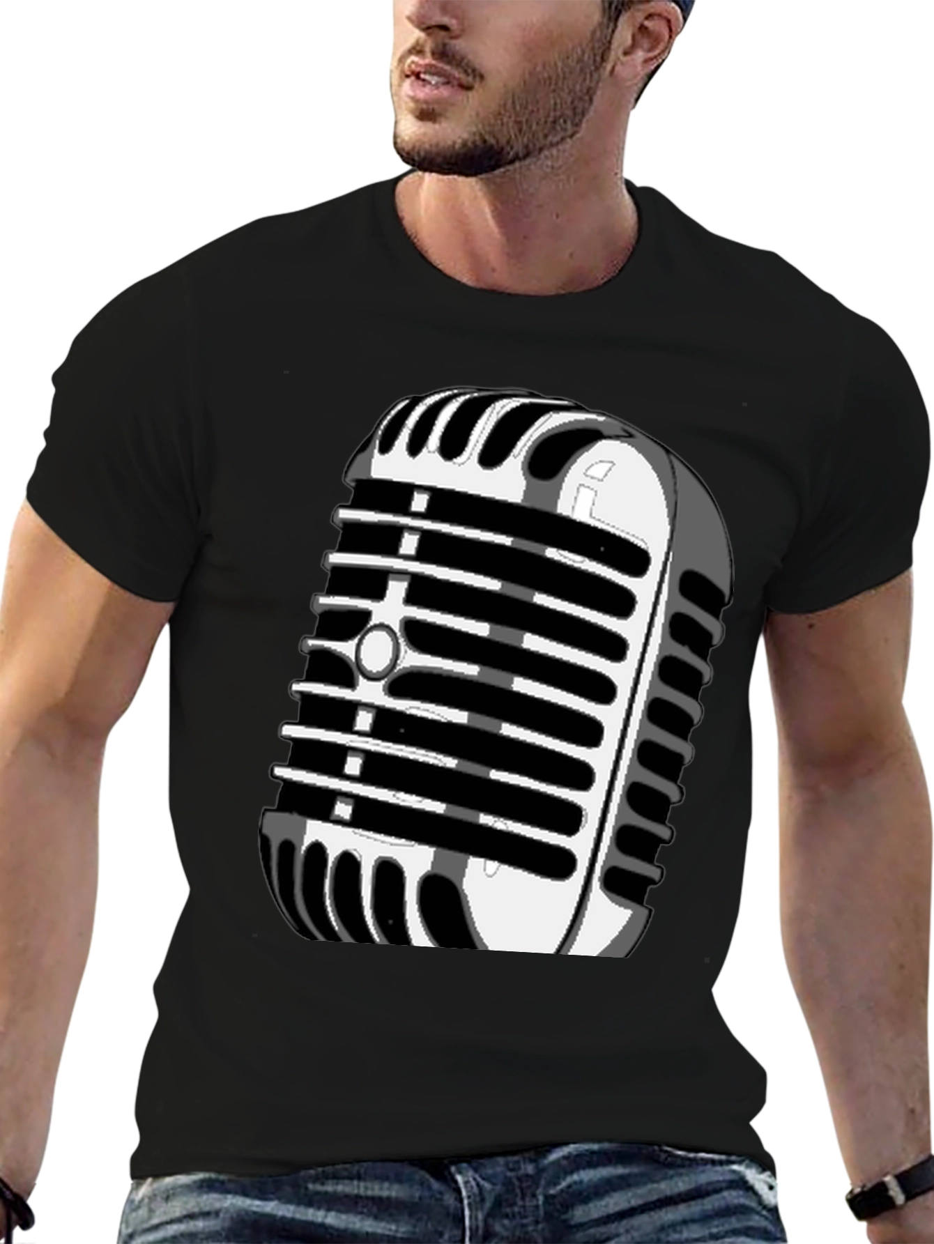 Retro Microphone Graphic T-Shirt