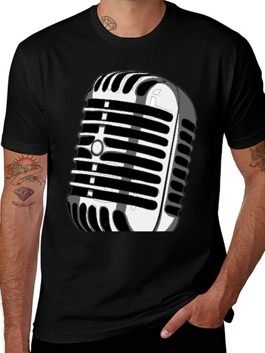 Retro Microphone Graphic T-Shirt