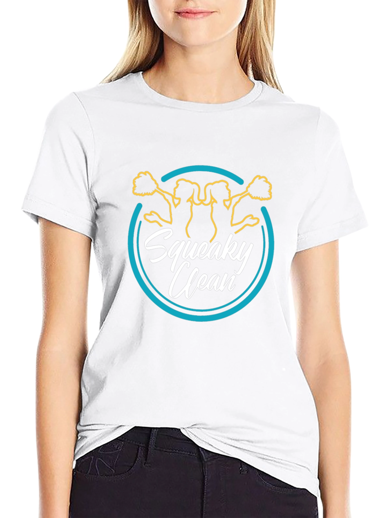 Squeaky Clean Cheerleader Graphic Tee