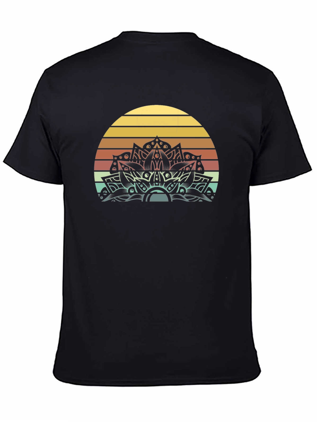 Retro Sunset Mandala Graphic Tee