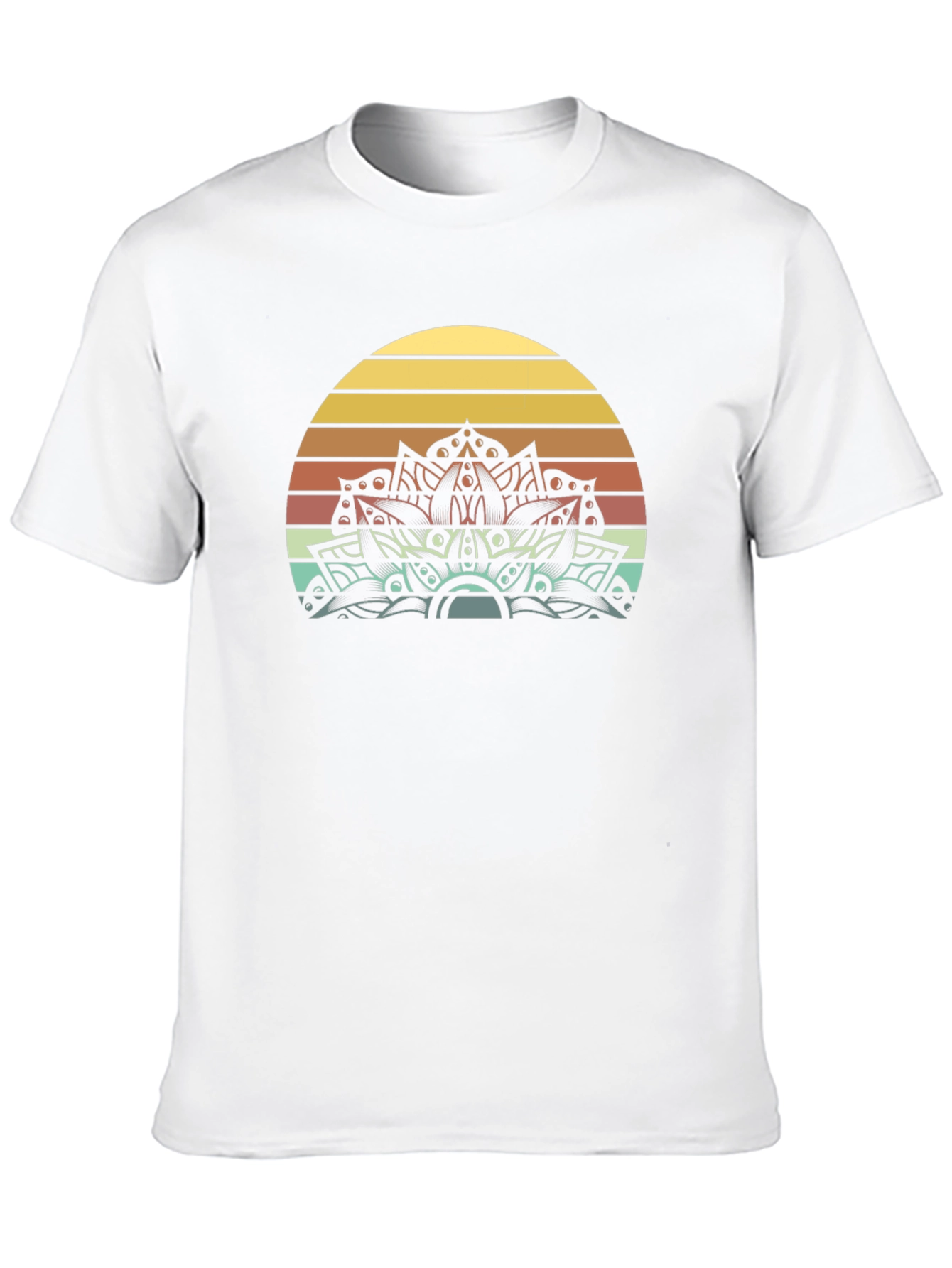 Retro Sunset Mandala Graphic Tee
