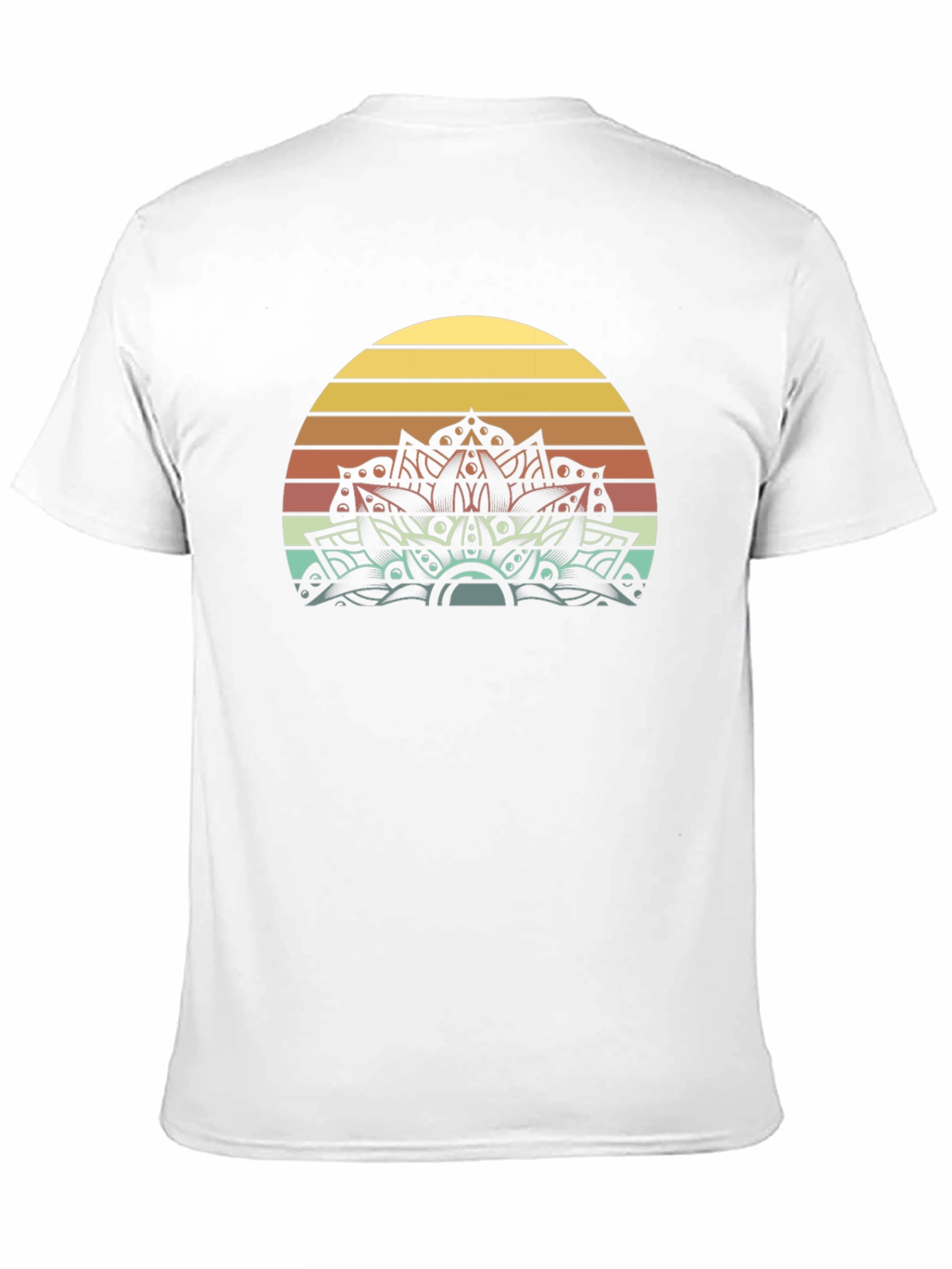 Retro Sunset Mandala Graphic Tee