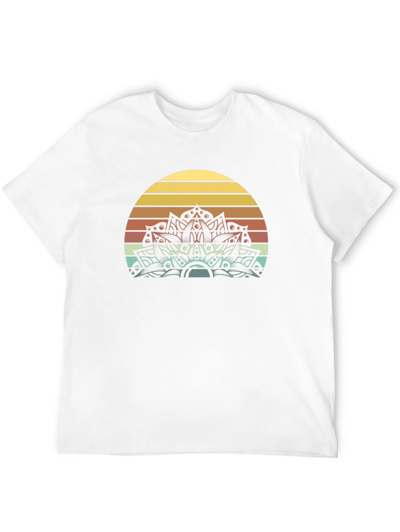 Retro Sunset Mandala Graphic Tee