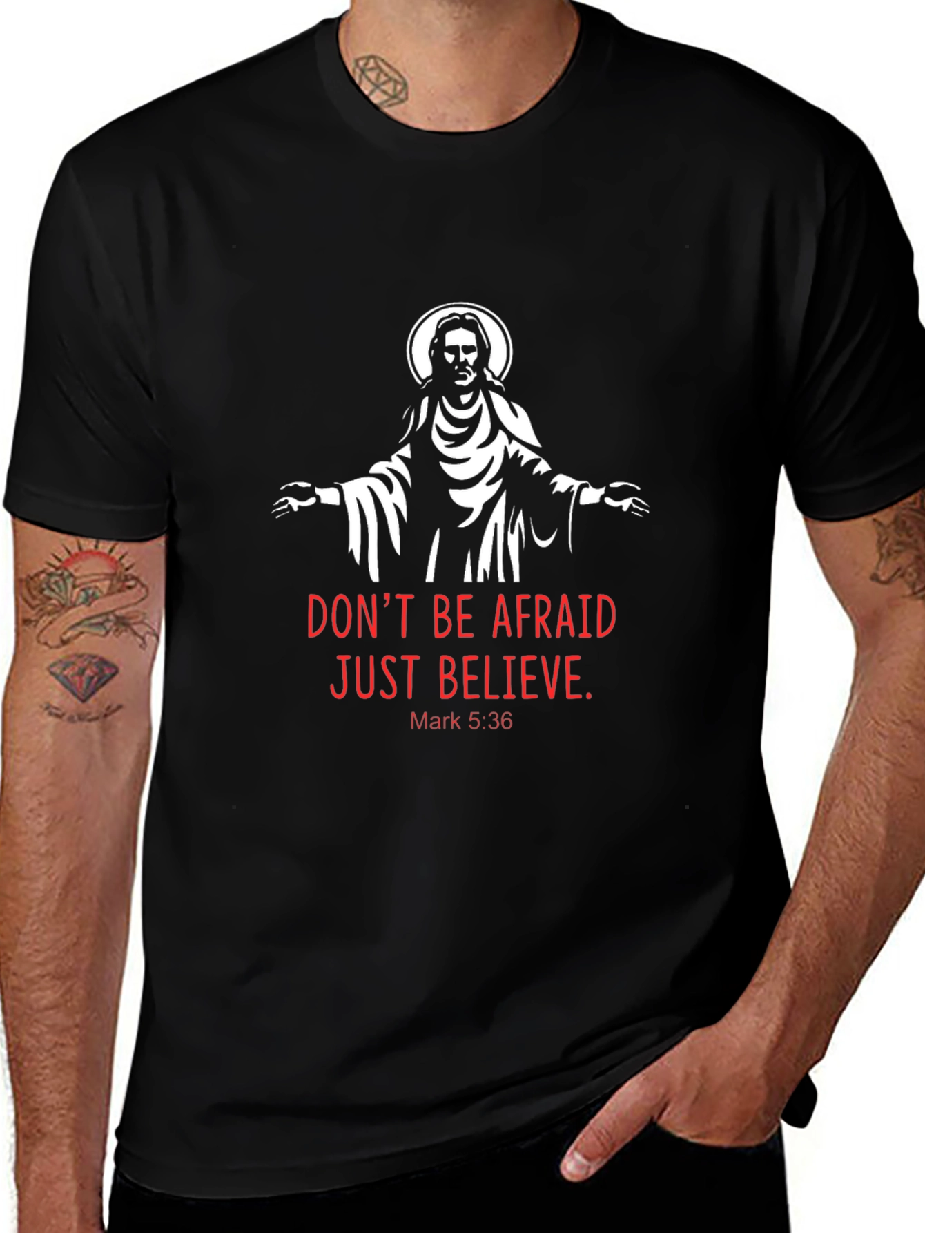 Faith-Based Tee: Dont Be Afraid Just Believe