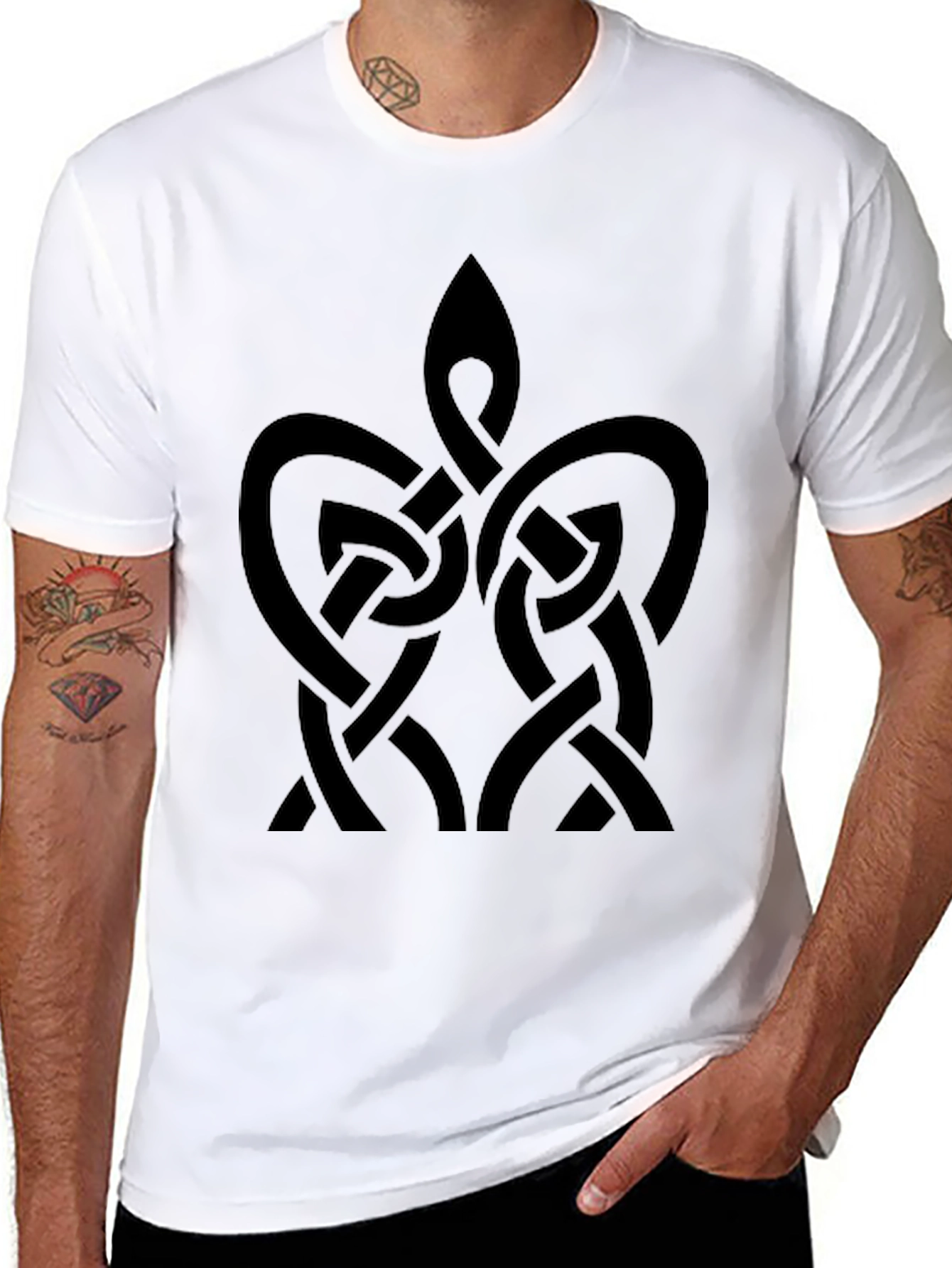 Celtic Knot Black Graphic Tee Shirt