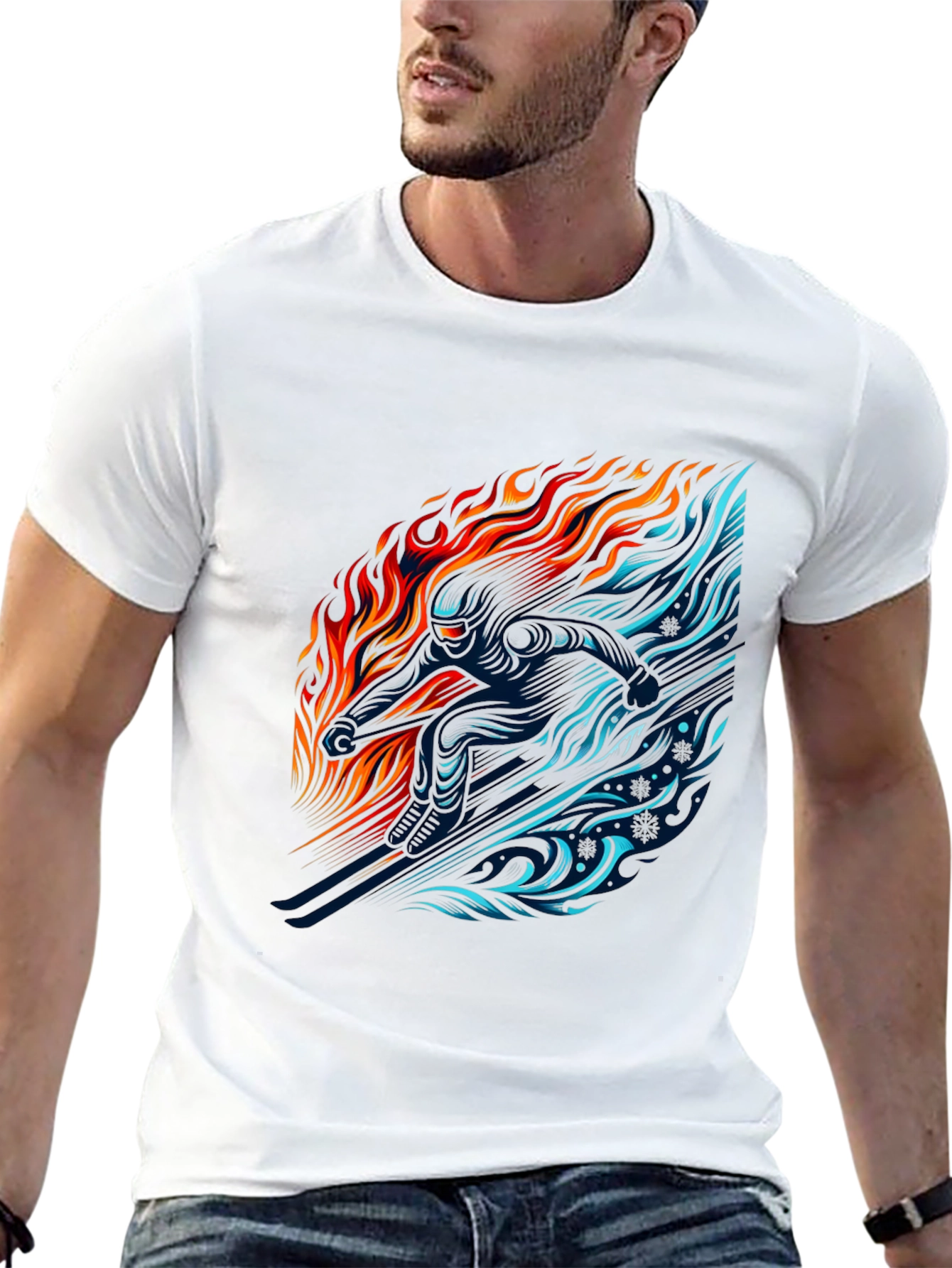 Fire and Ice Graphic T-Shirt