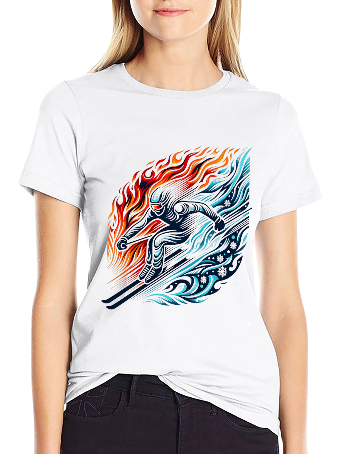 Fire and Ice Graphic T-Shirt