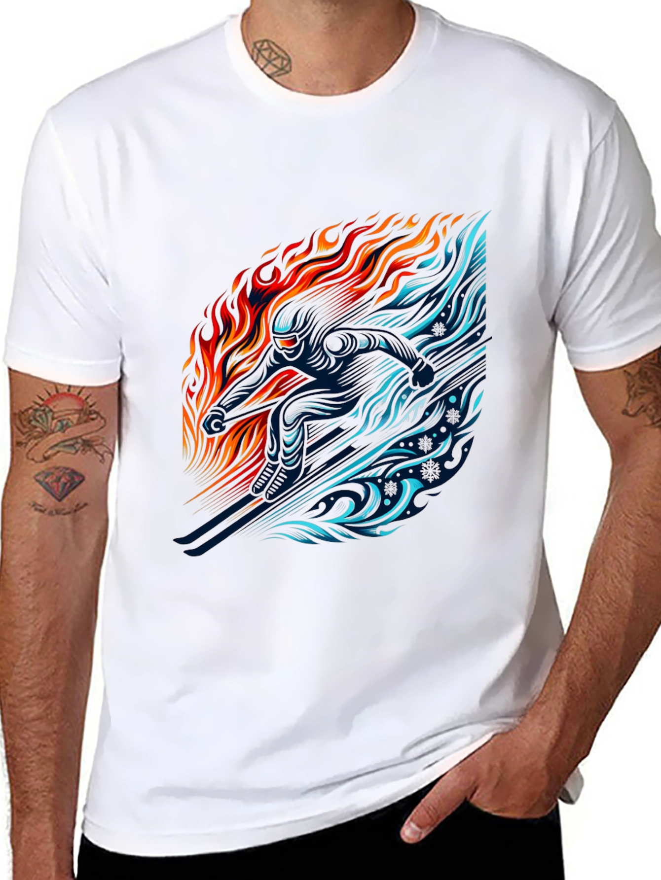 Fire and Ice Graphic T-Shirt