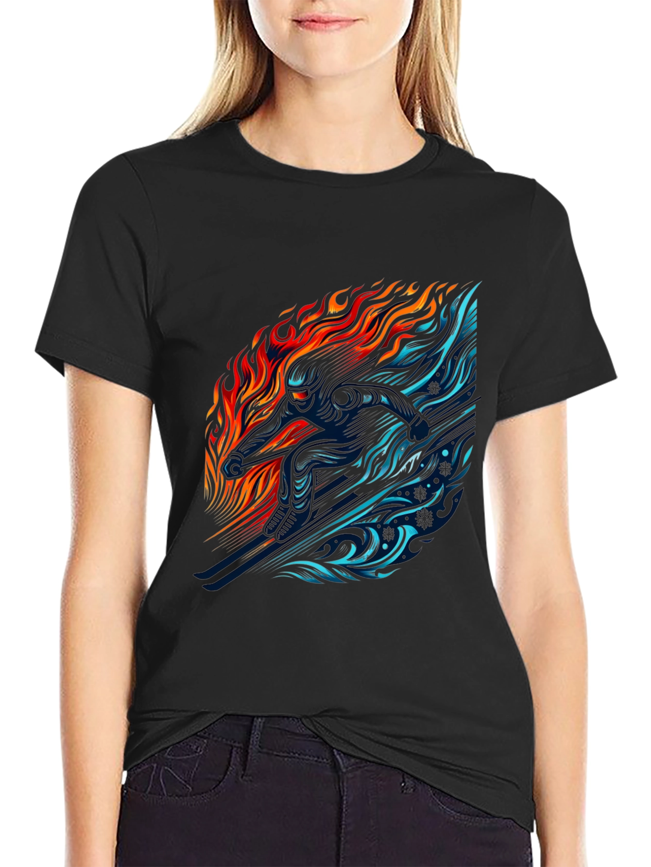 Fire and Ice Graphic T-Shirt