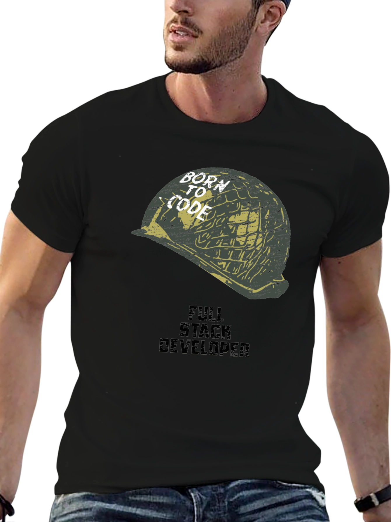 Born to Code Full Stack Developer Graphic T-Shirt