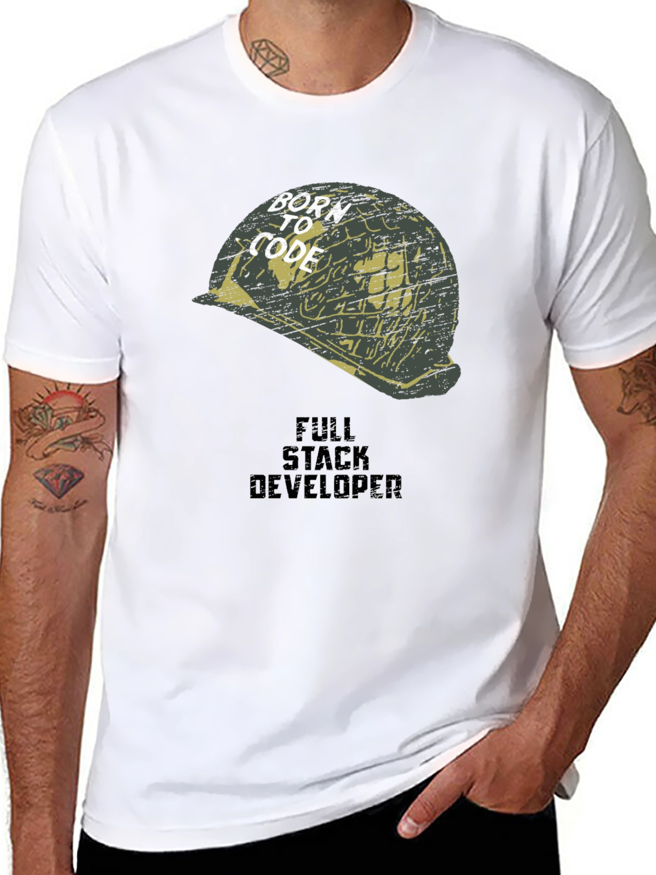 Born to Code Full Stack Developer Graphic T-Shirt