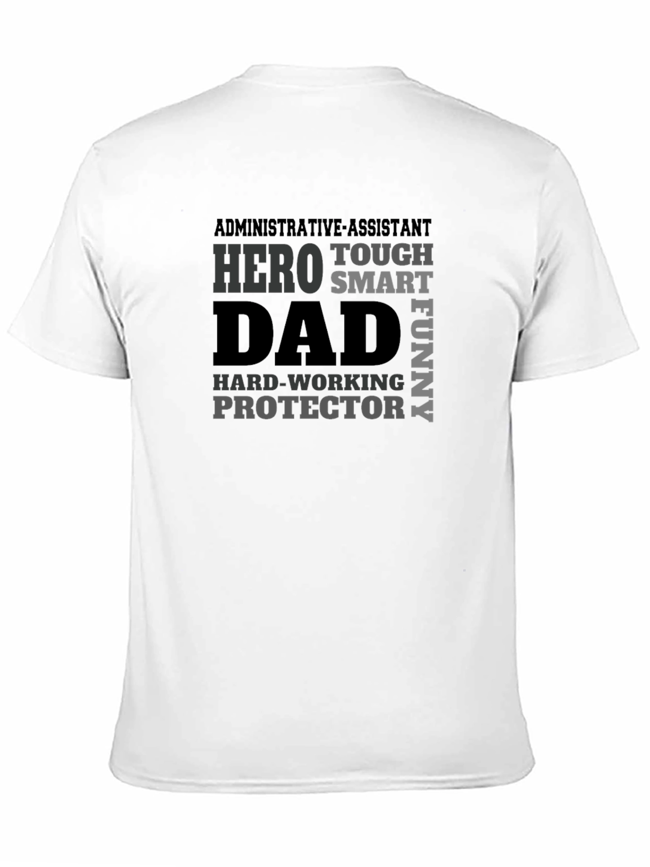 Dad Hero Graphic Print Black T-Shirt