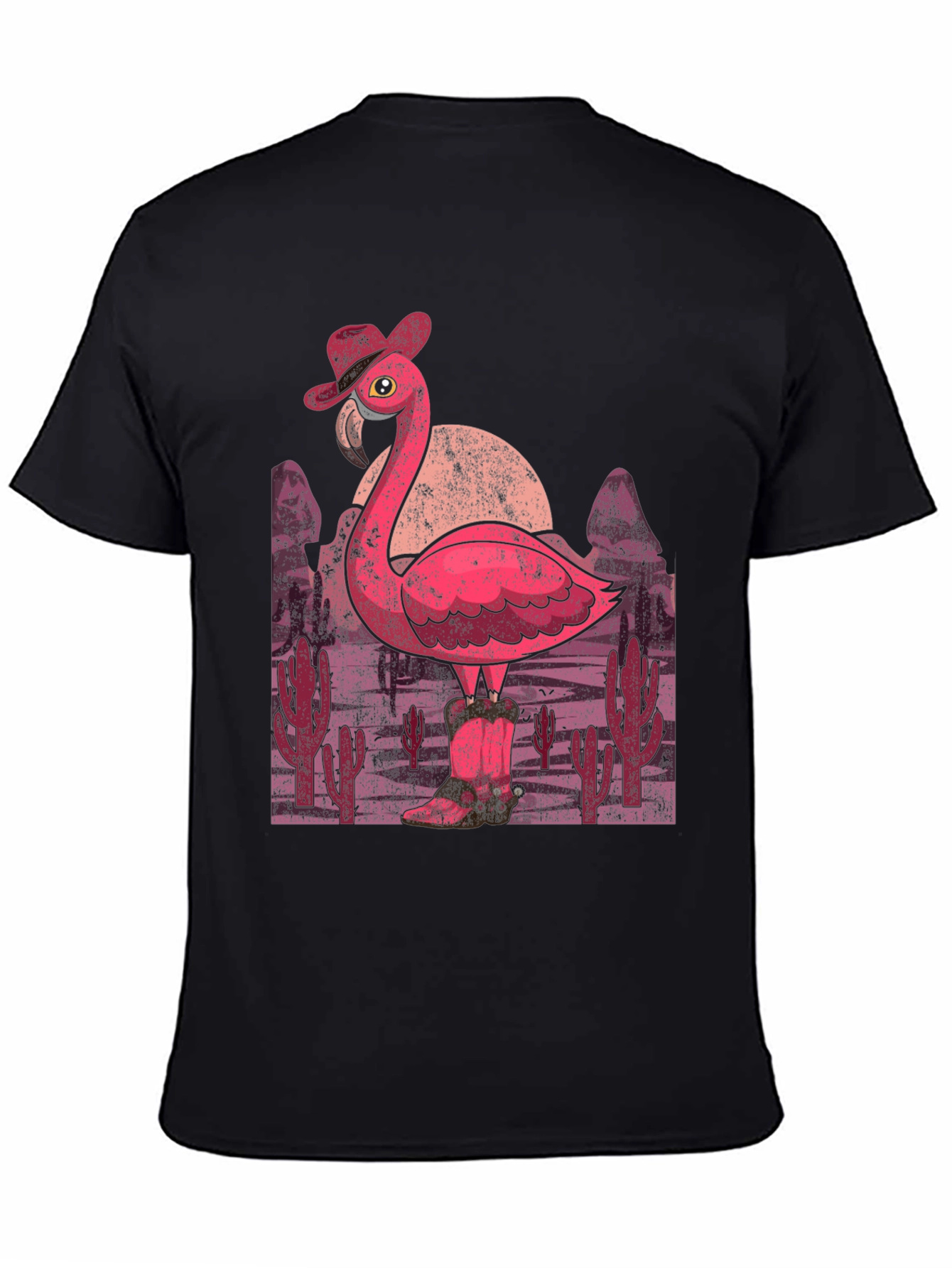 Cowboy Flamingo Graphic Tee