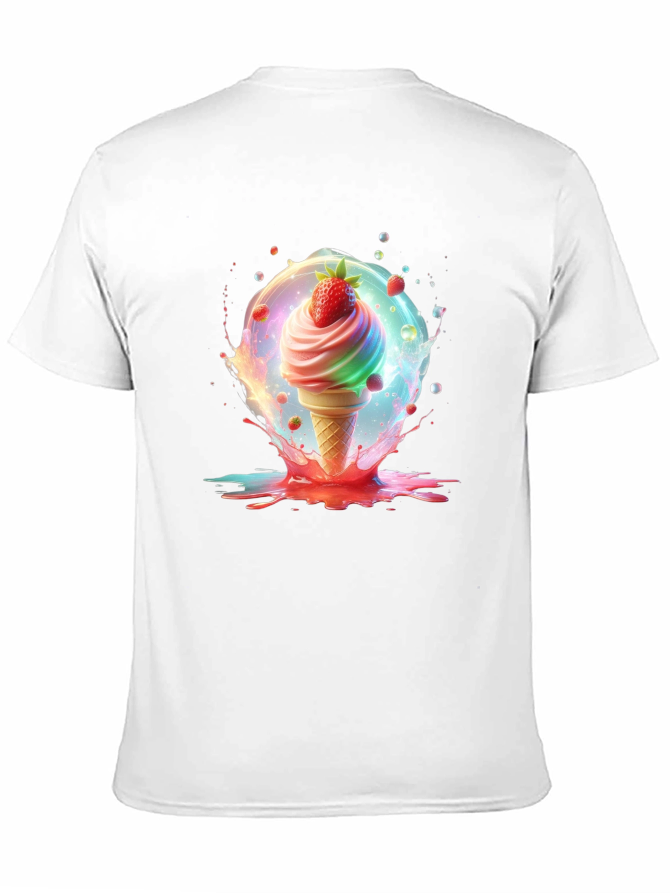Fun Ice Cream Cone Graphic Tee - Black T-Shirt