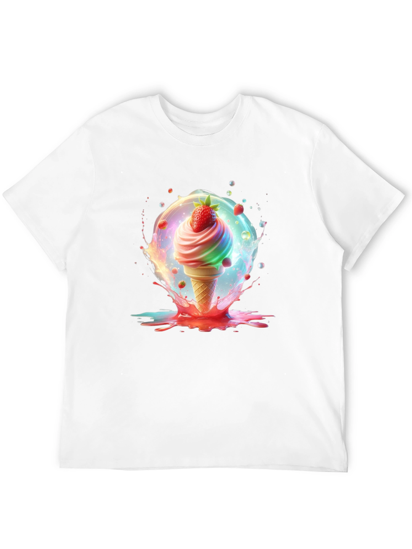 Fun Ice Cream Cone Graphic Tee - Black T-Shirt