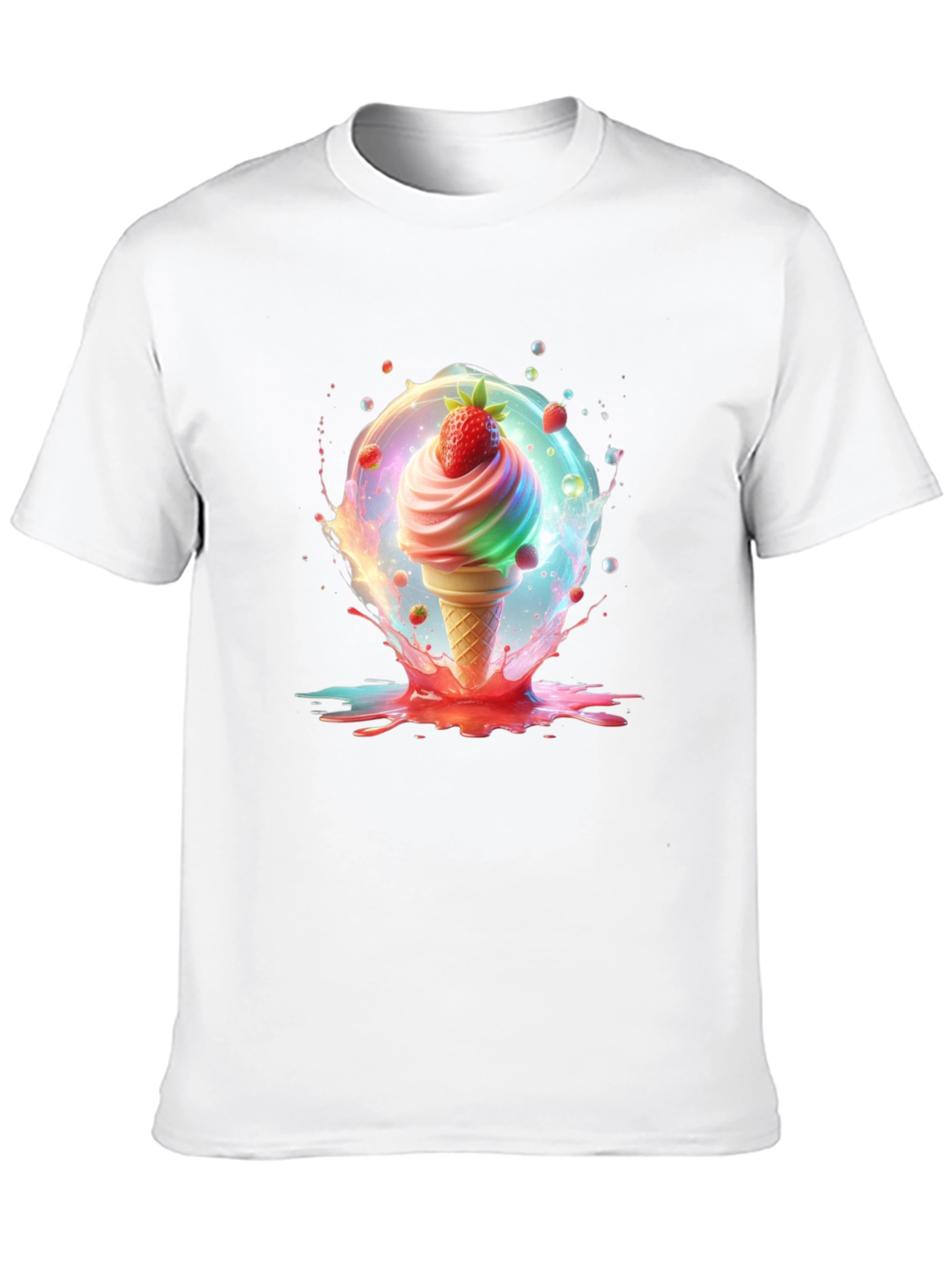 Fun Ice Cream Cone Graphic Tee - Black T-Shirt