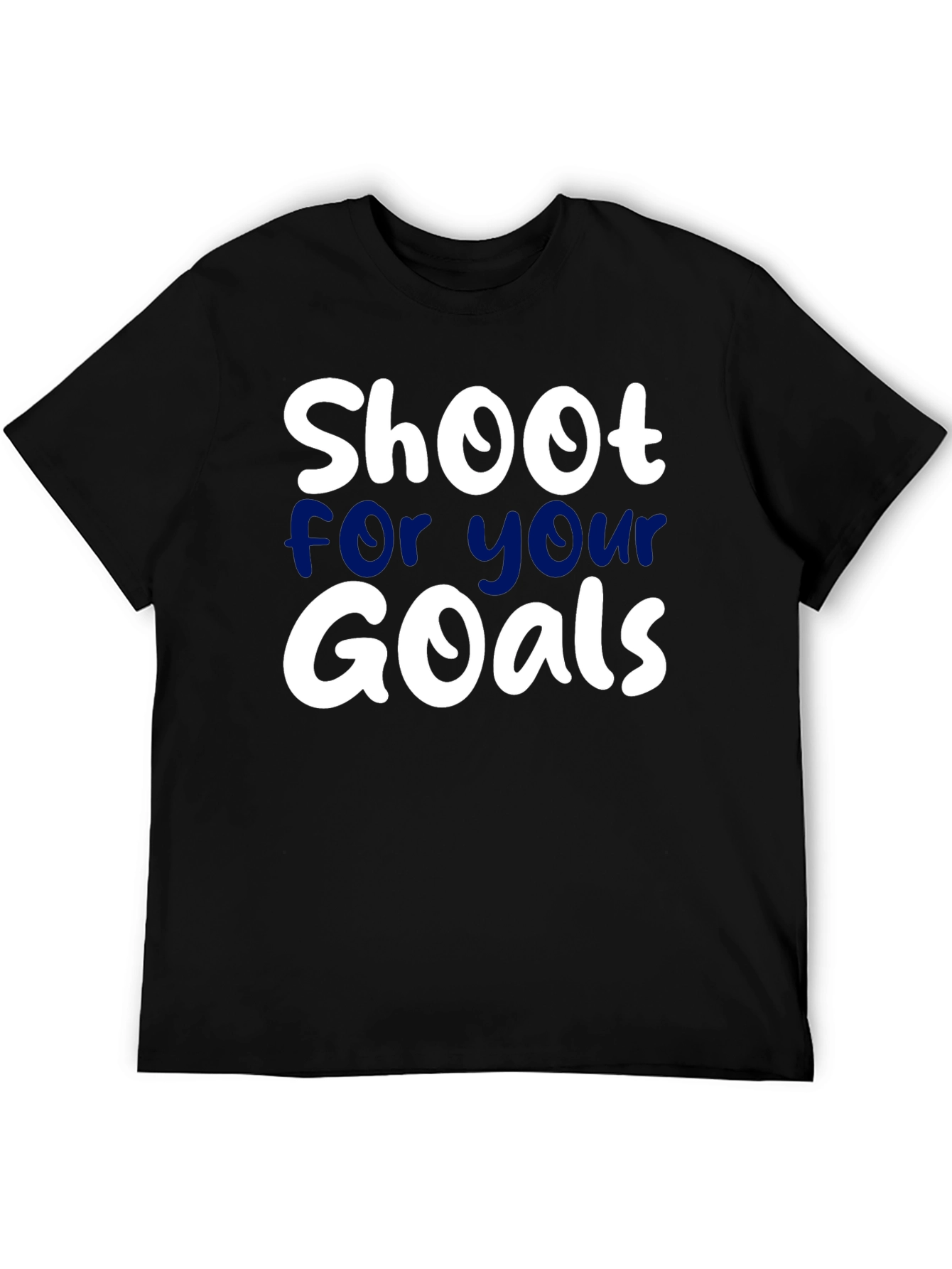 Shoot For Your Goals T-Shirt Black Cotton