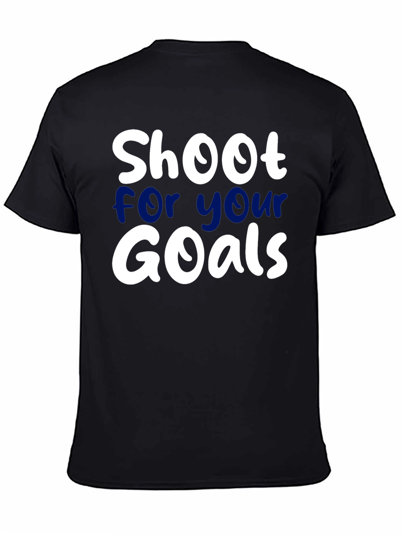 Shoot For Your Goals T-Shirt Black Cotton